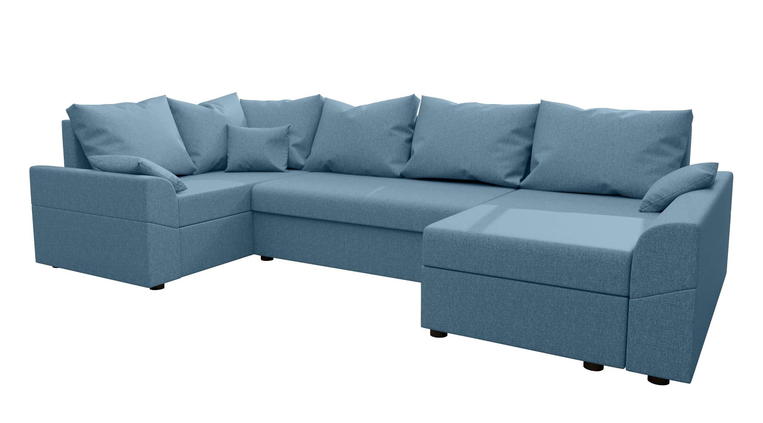 Modern Sofa, Bettfunktion, Stylefy Bailey, Sitzkomfort, Wohnlandschaft U-Form, Design mit Eckcouch, Bettkasten, mit