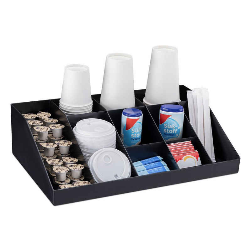 Navaris Aufbewahrungsbox Kaffee Spender Organizer - Kaffeestation 10 Fächer (1 St)