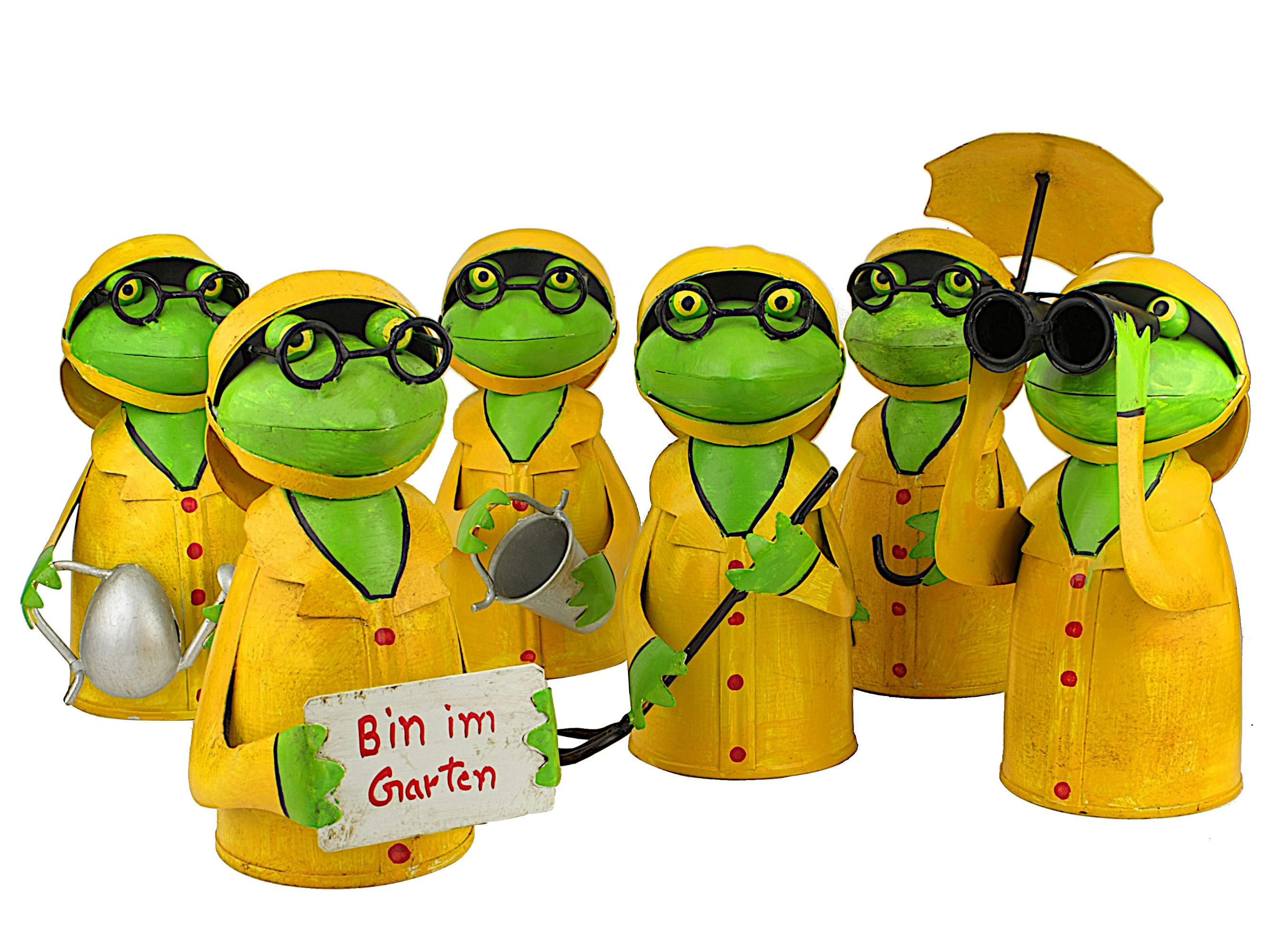 Paulslandhaus Gartenfigur Zaunhocker Friesenfrosch Metall Zaunfigur günstig online kaufen