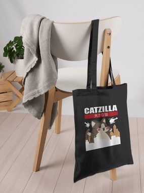 Shirtracer Umhängetasche Catzilla - Big Cat, Anime Geschenke