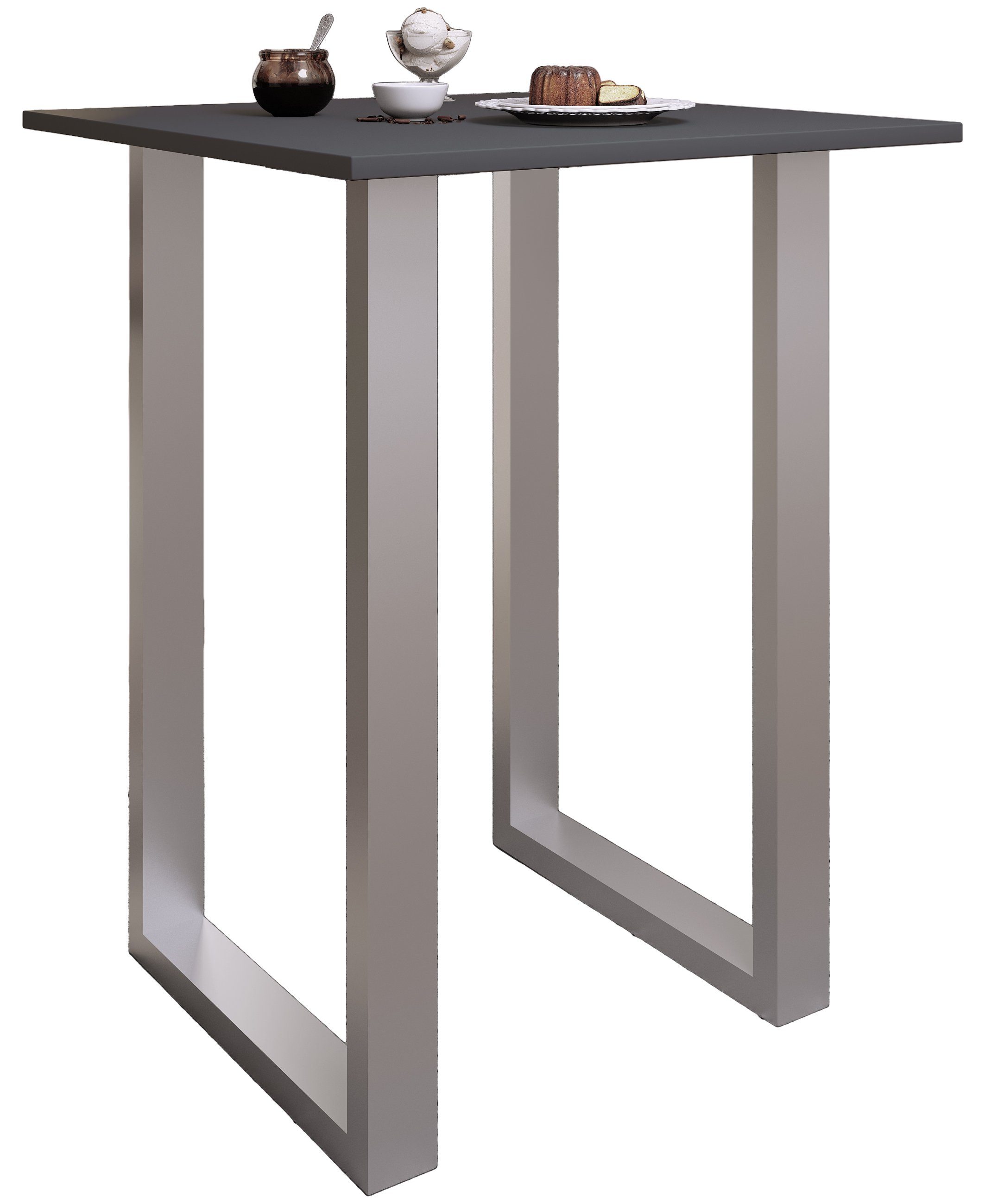 VCM Bartisch Holz Bartisch Stehtisch Tisch Tresen Xona 80x80