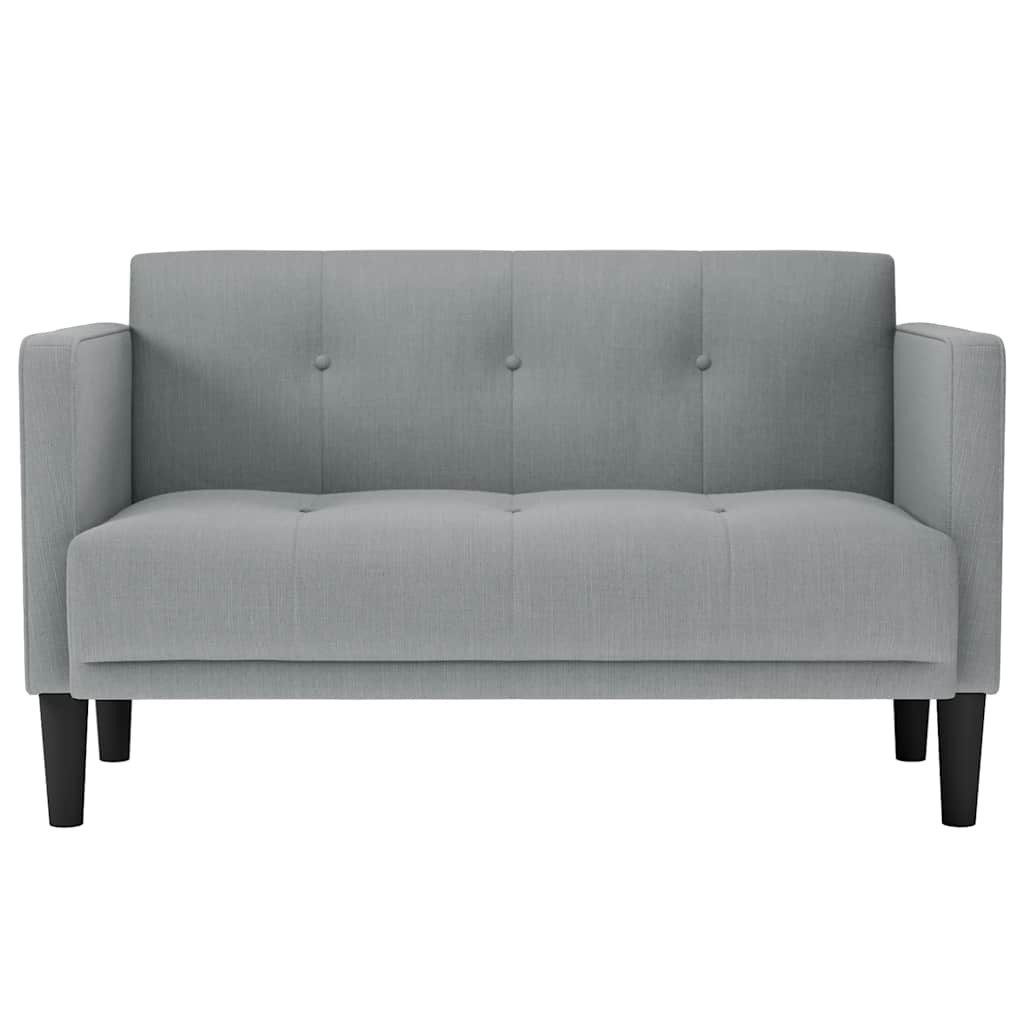 vidaXL Sofa Zweisitzer-Sofa Hellgrau 111 cm Stoff günstig online kaufen