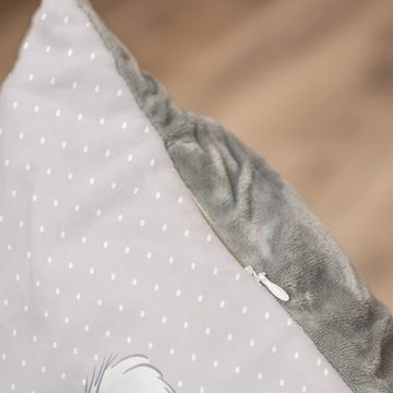 Mr. & Mrs. Panda Tierbett Siberian Husky Moment - Grau Pastell - Geschenk, Hundekörbchen, Welpe, Einzigartiges Design