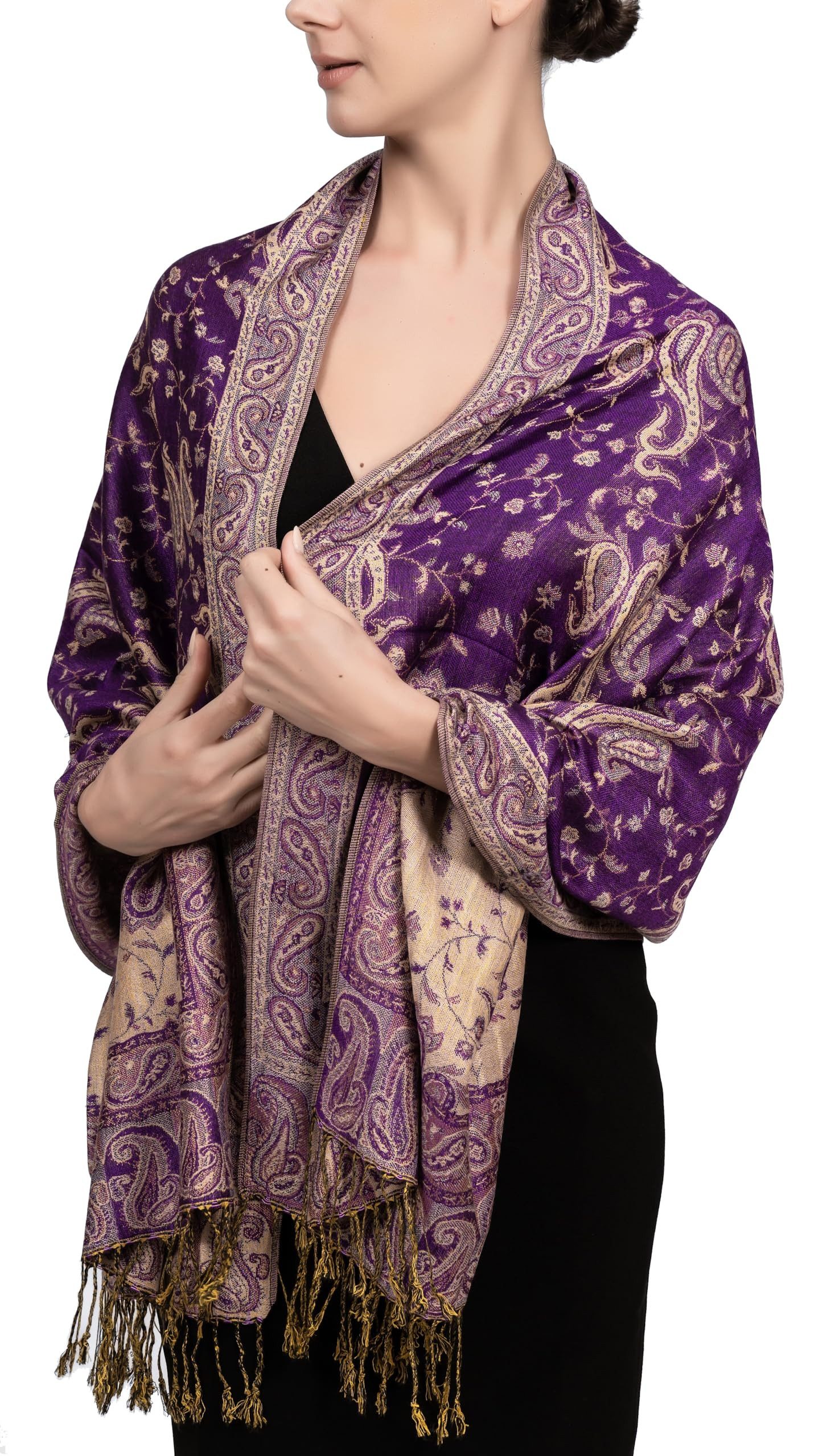 Zaewry Modeschal Damen Kaschmirimitat-Schal, Elegant Weich Schultertuch Schal, Schals und Umhänge für Abendkleider, Festivals und alle Anlässe