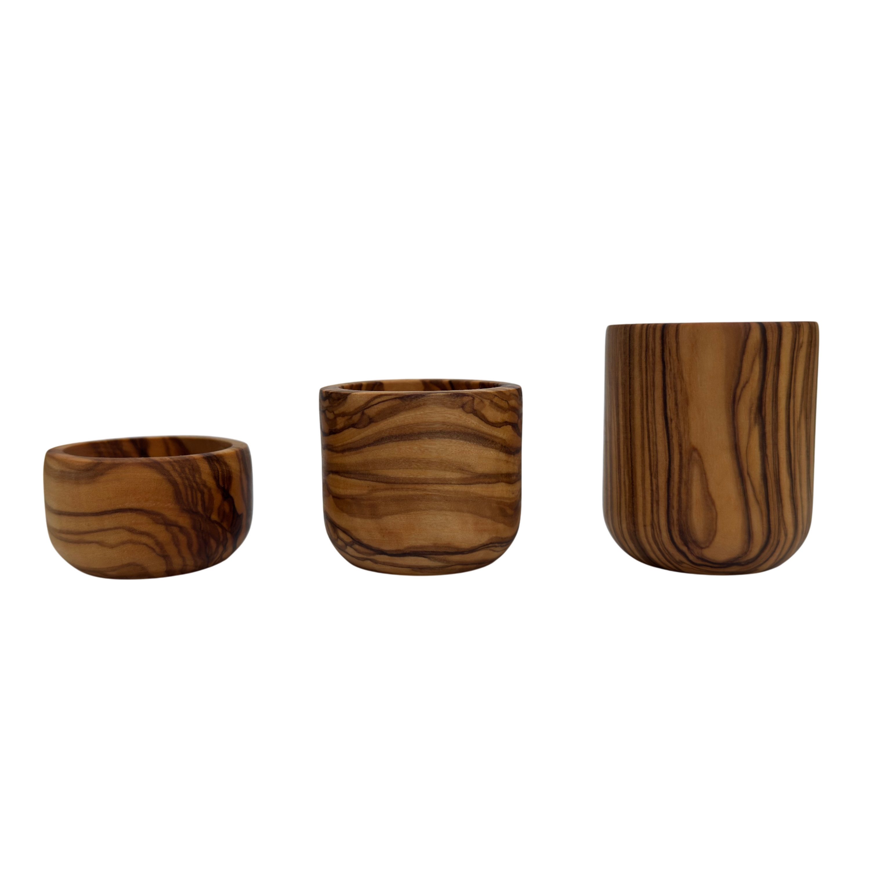 medina mood Teelichthalter "Harmonie" im 3er-Set aus Olivenholz (1 St), Unterschiedlich hoch. Natürlich. Elegant. Einzigartig. – Bild 5 von 5