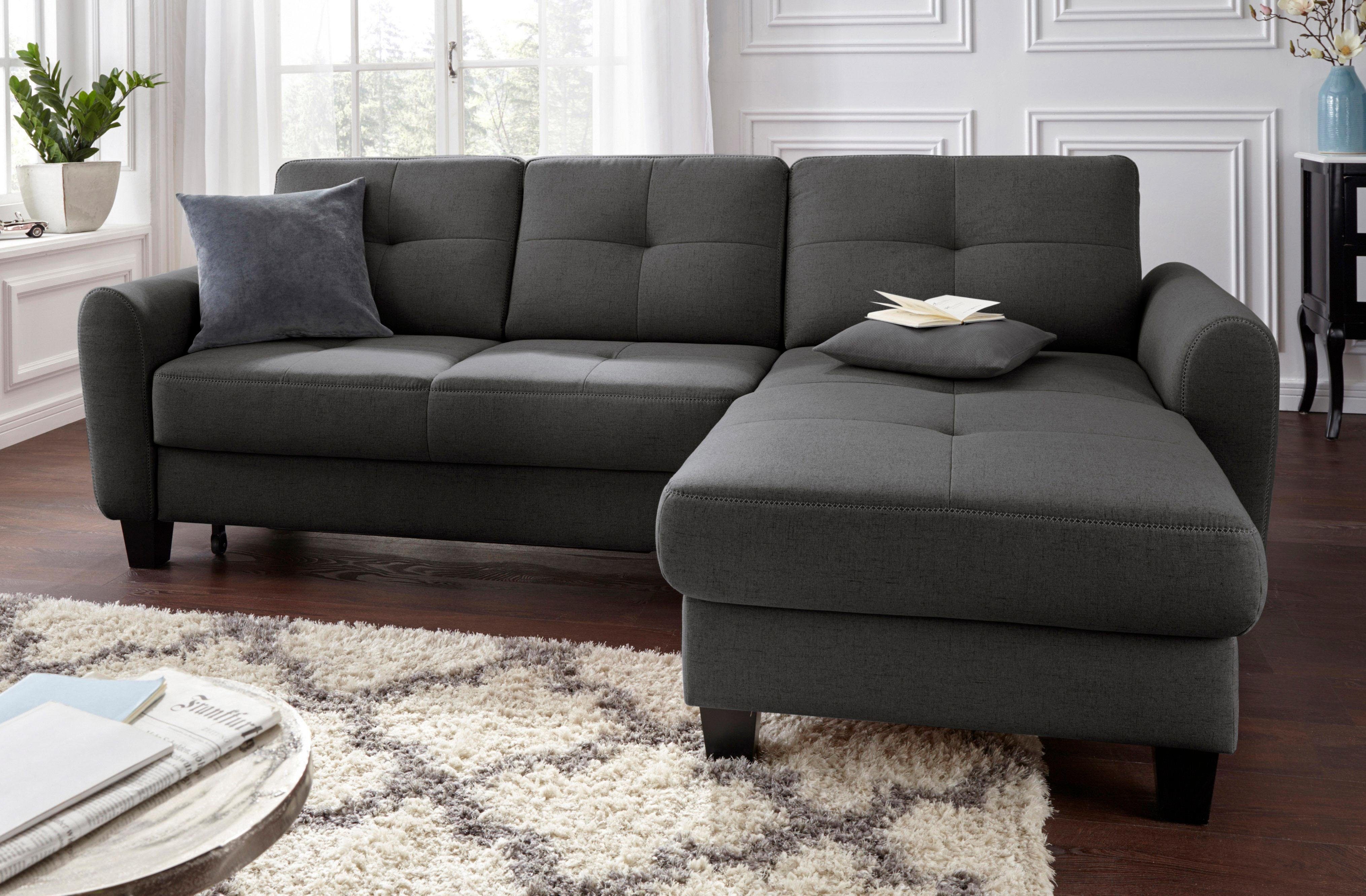 sit&more Ecksofa "Cardoso L-Form", mit Federkern, wahlweise mit Bettfunktio günstig online kaufen