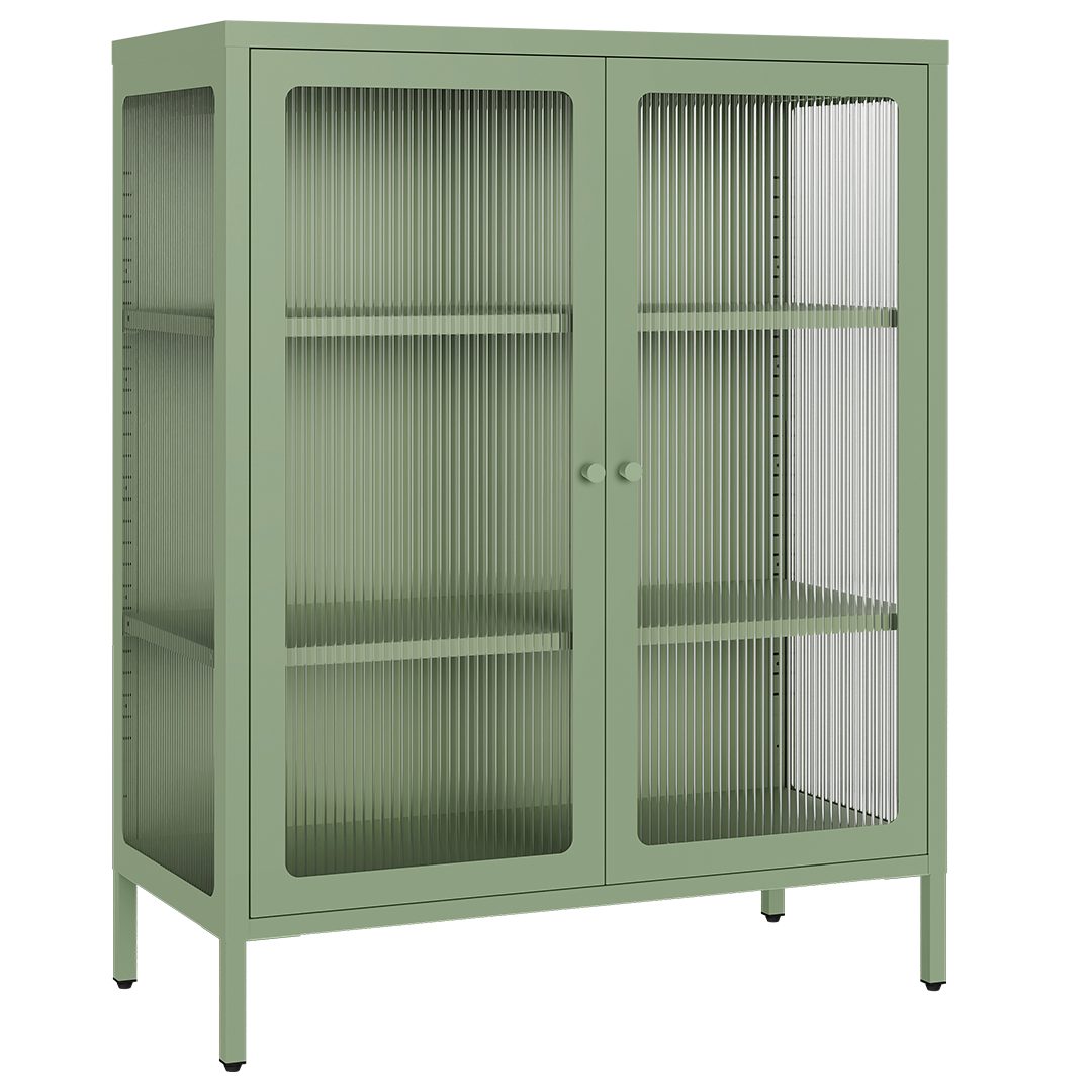 skølm Highboard Norns, Metallkommode, kratzfest, mit Glastüren günstig online kaufen