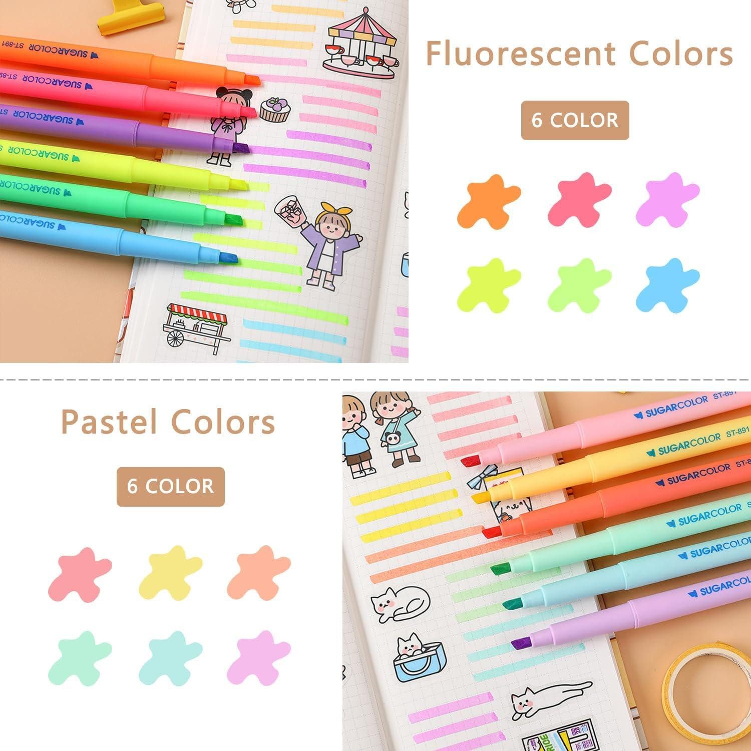 Thumbnail - LuxusKollektion Marker Textmarker Set 12 bunte Farben, No Bleed, Dry Fast, Bibel Marker