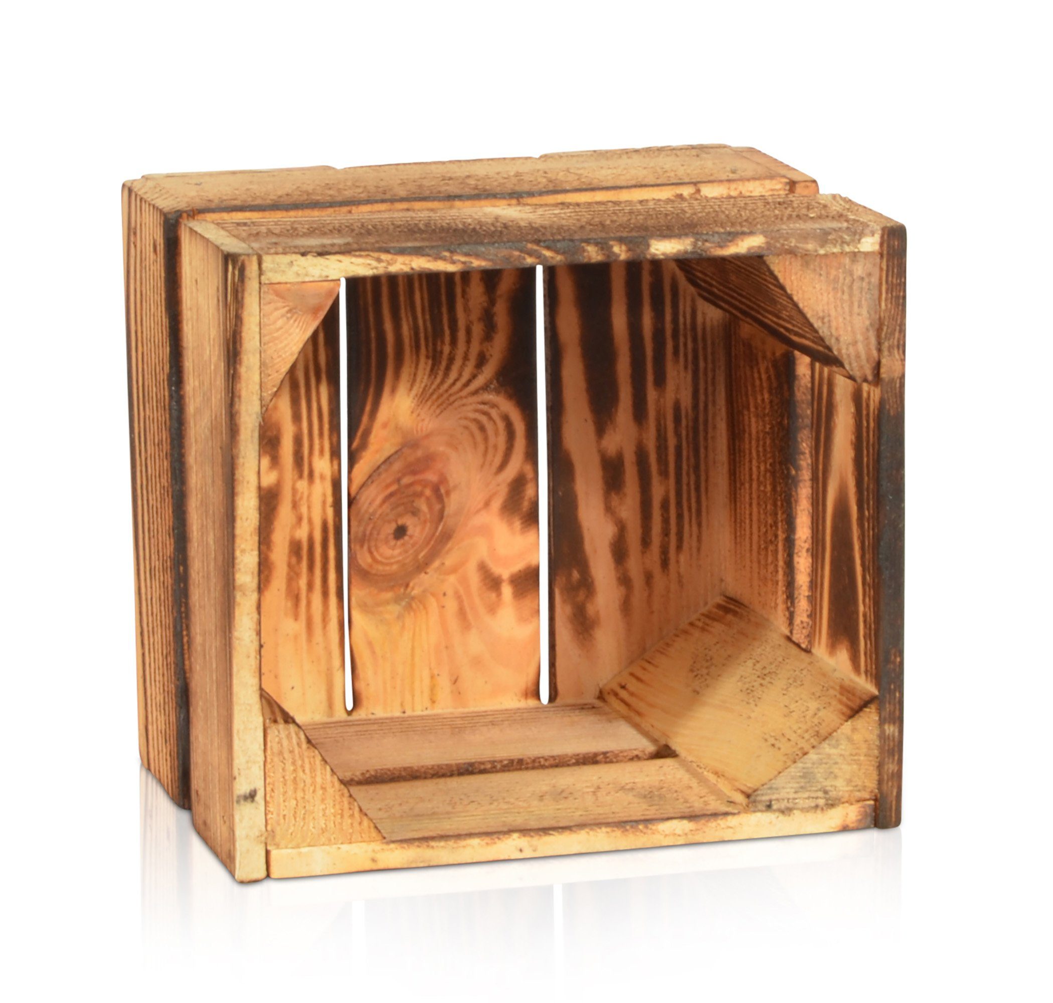CHICCIE Holzkiste Regale Geflammt 22x20x15cm - Kiste Box (1 St)