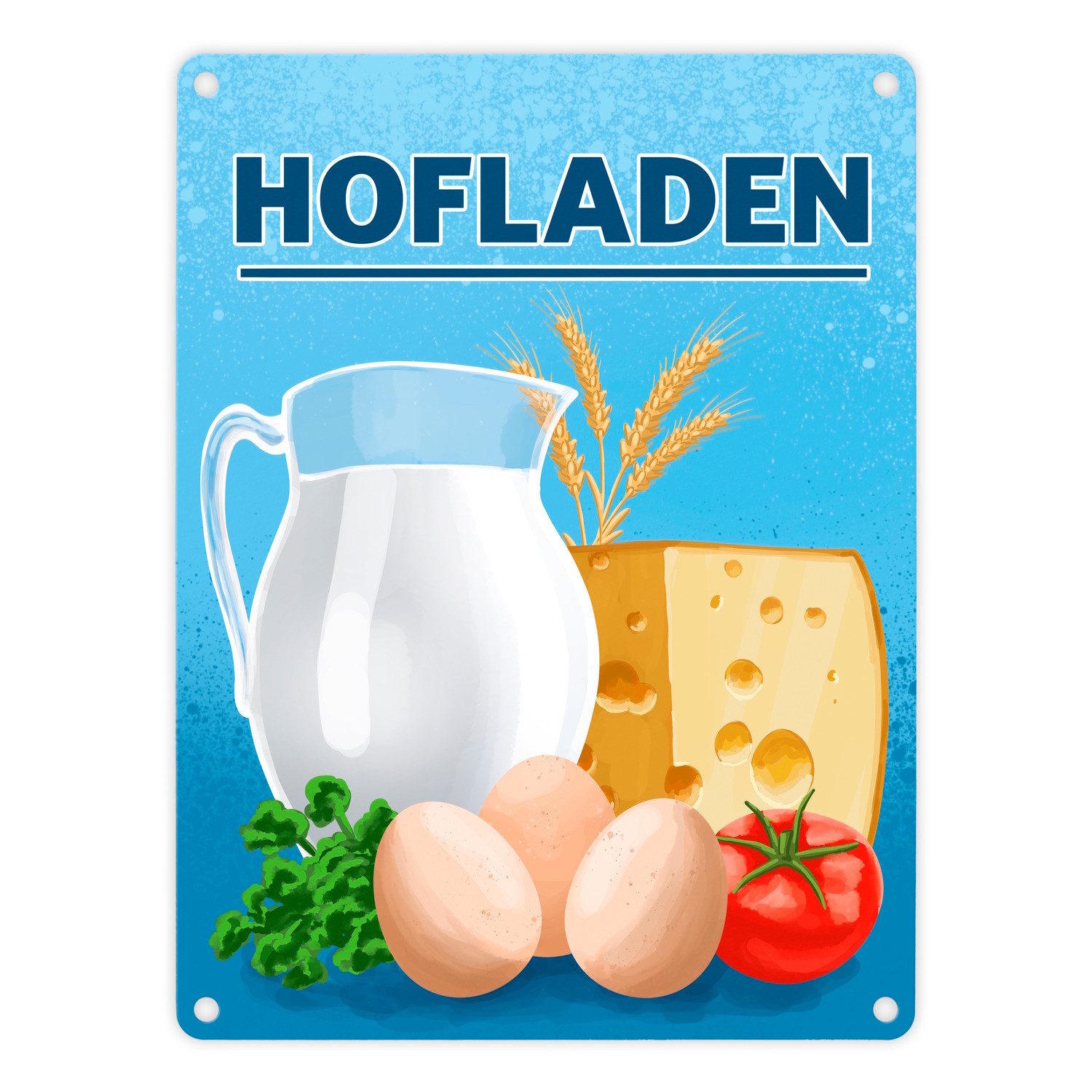 Metallschild Hofladen Metallschild in 15x20 cm für den Bauernladen