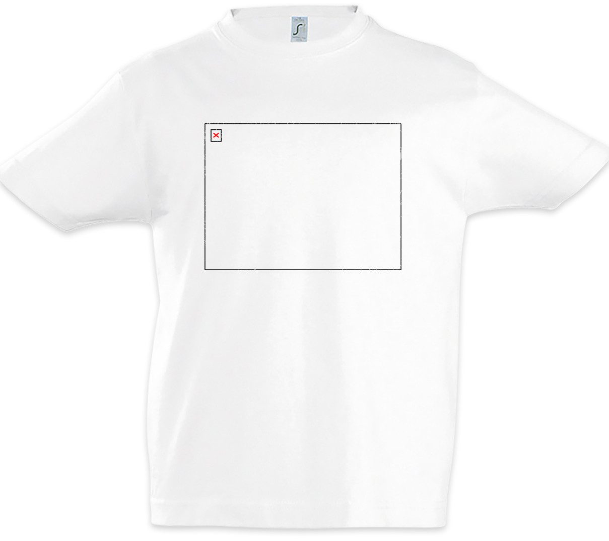 Print-Shirt Empty Frame Kinder T-Shirt Geek Nerd PC Internet Informatiker Computer