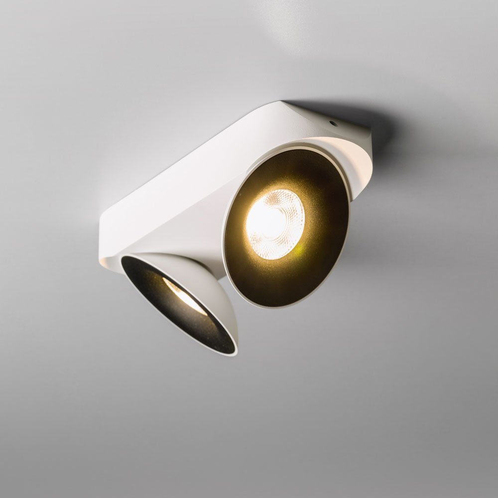 x 2 2er LED Deckenstrahler Santa LED dimmbar Weiß, Licht-Trend & schwenkbar Warmweiß 810lm Aufbauspot