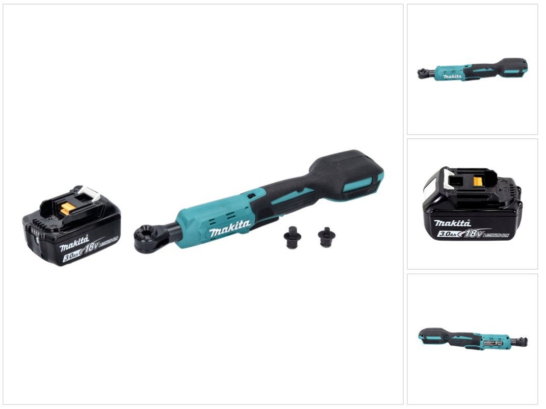 Makita Umschaltknarre DWR 180 F1 Akku Ratschenschrauber 18 V 47,5 Nm 1/4" 3/8" + 1x Akku 3