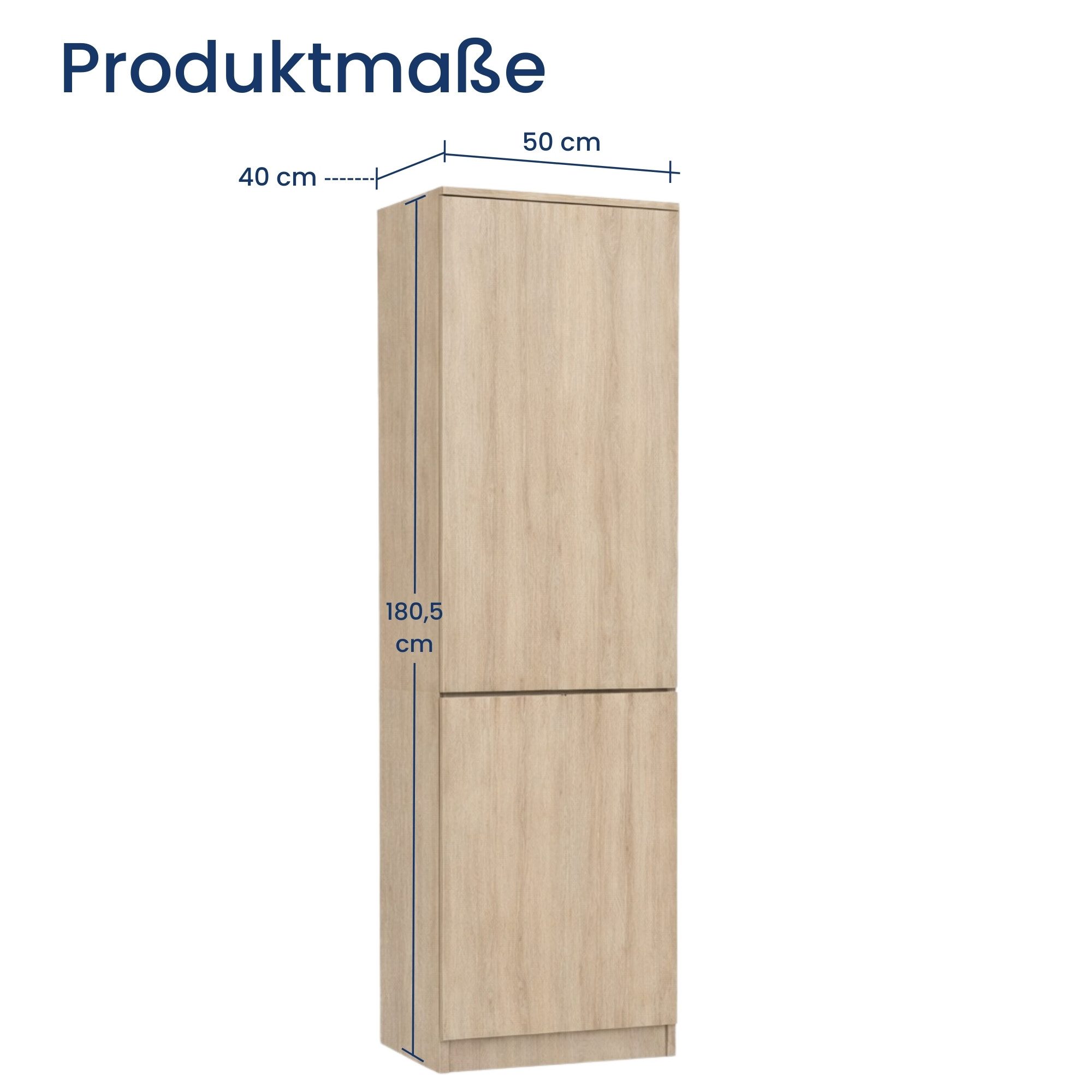 Home Collective Kleiderschrank Garderobenschrank Mehrzweckschrank Schrank platzsparend & vielseitig (50x40x180,5 cm (BxTxH), ideal für Schlafzimmer Flur & Arbei – Bild 2 von 5