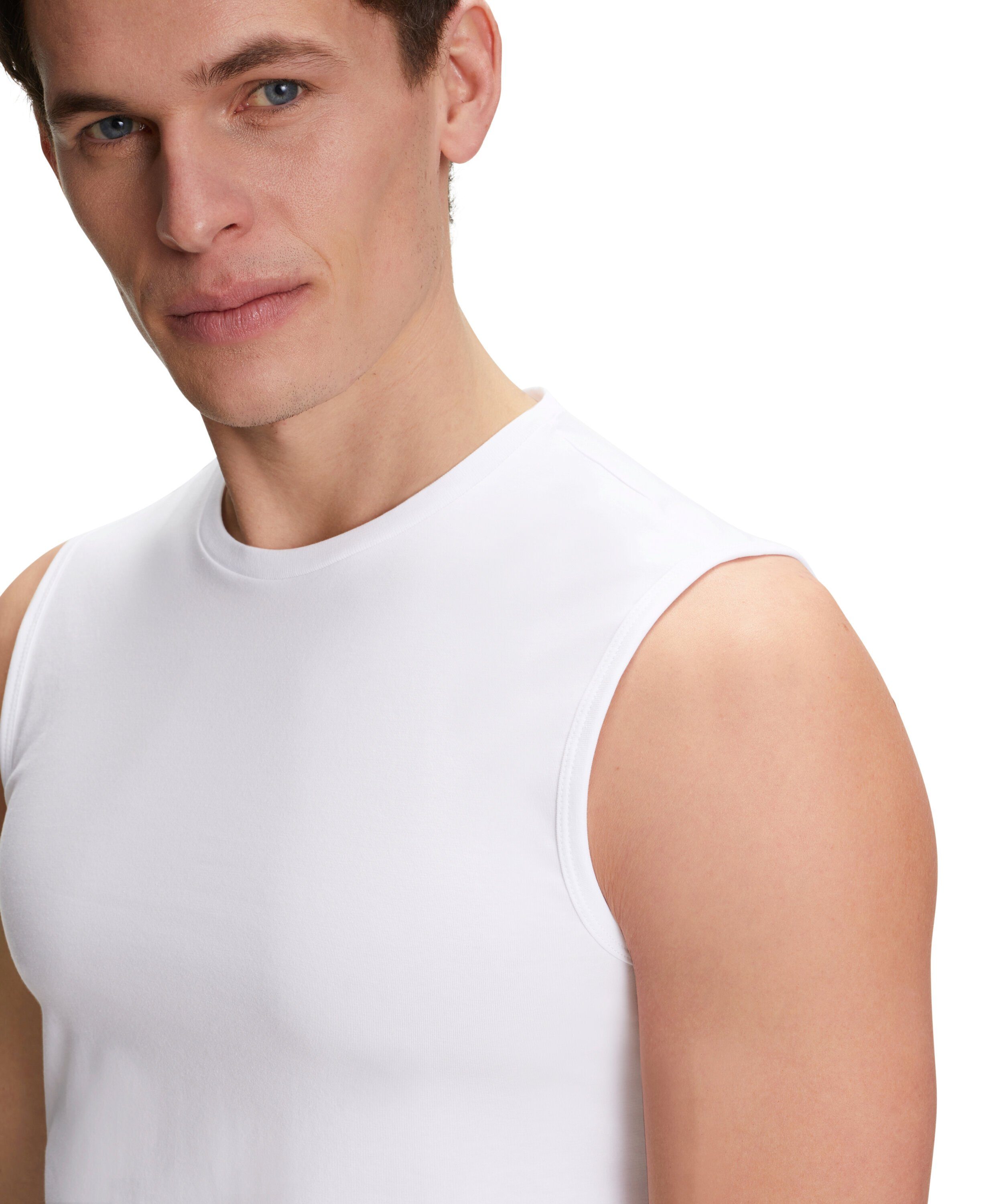 FALKE Elasthan mit Baumwolle (2-St) white Softe 2-Pack Unterhemd (2000)