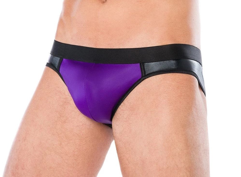Slip Wetlook, mit Lila-Akzent