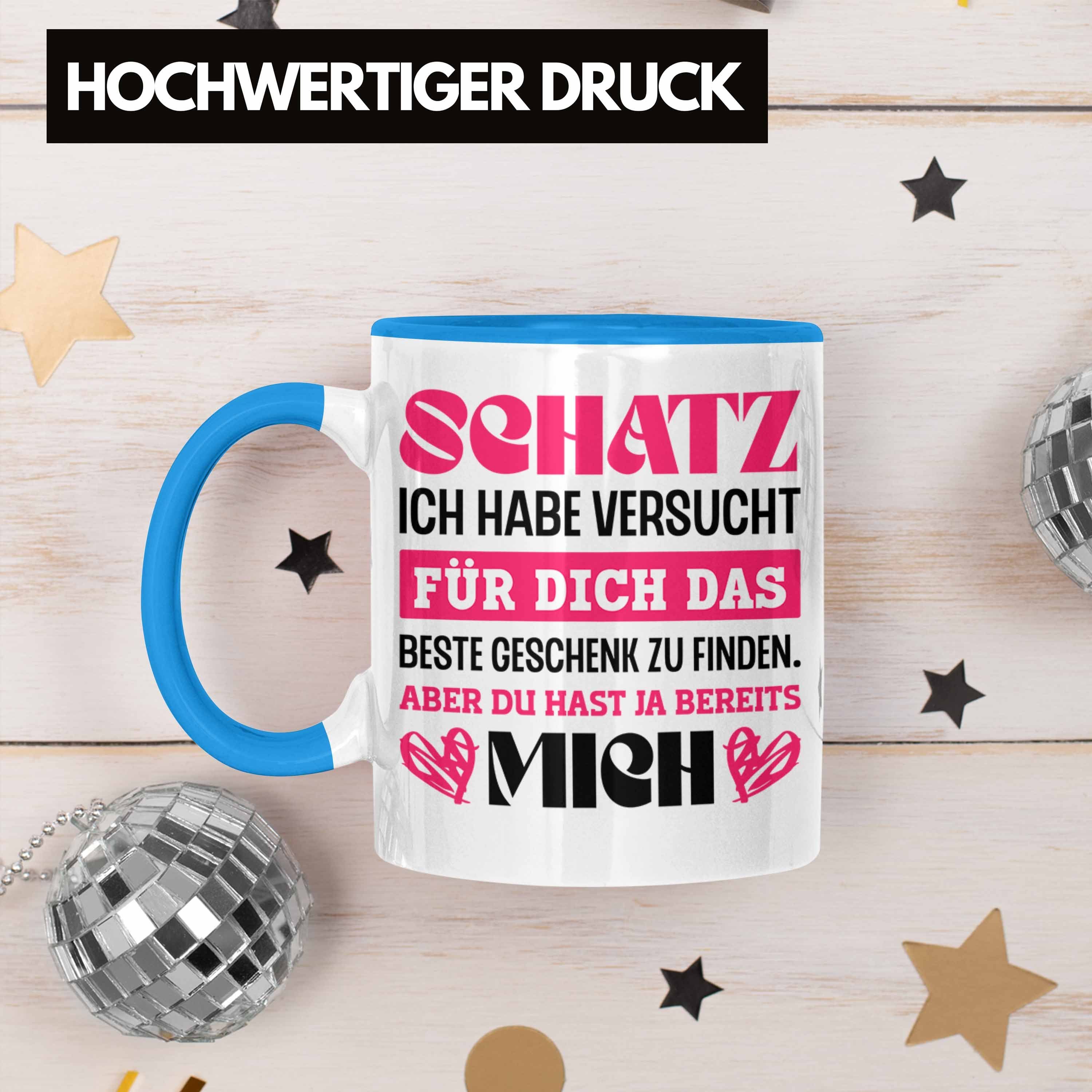 Versucht Ihn - Perfekte Trendation Freundin für Geschenkidee Das Tasse Geschenk Finden Freund Ich Lustige Blau Trendation Zu Sie Tasse für Habe Valentinstag