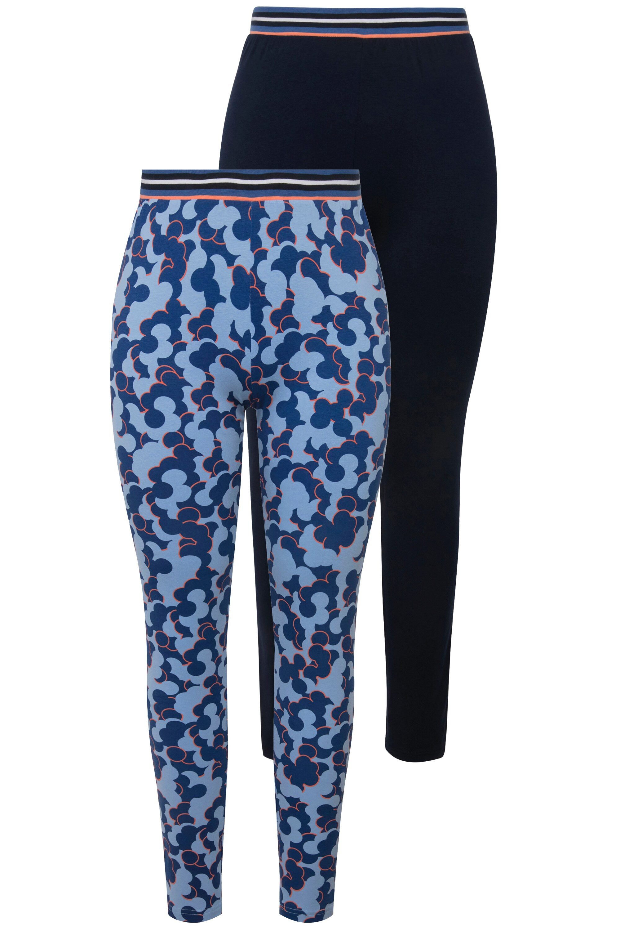 Leggings Loungewear-Leggings 2er-Pack uni/Muster