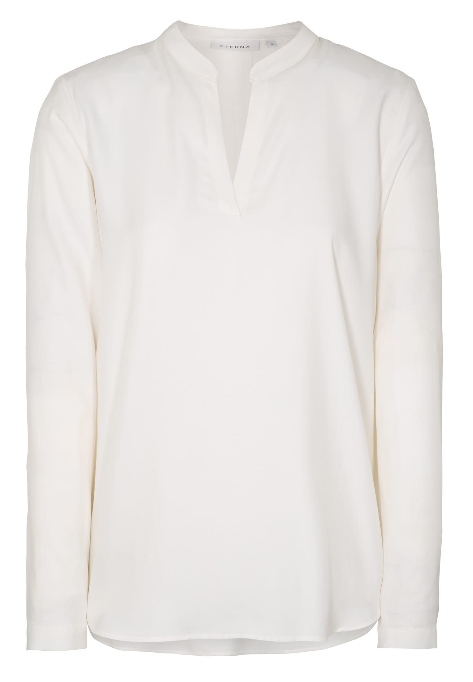 Eterna Blusentop ETERNA CLASSIC FIT Langarm Bluse Tunika weiss 5270-01-D931