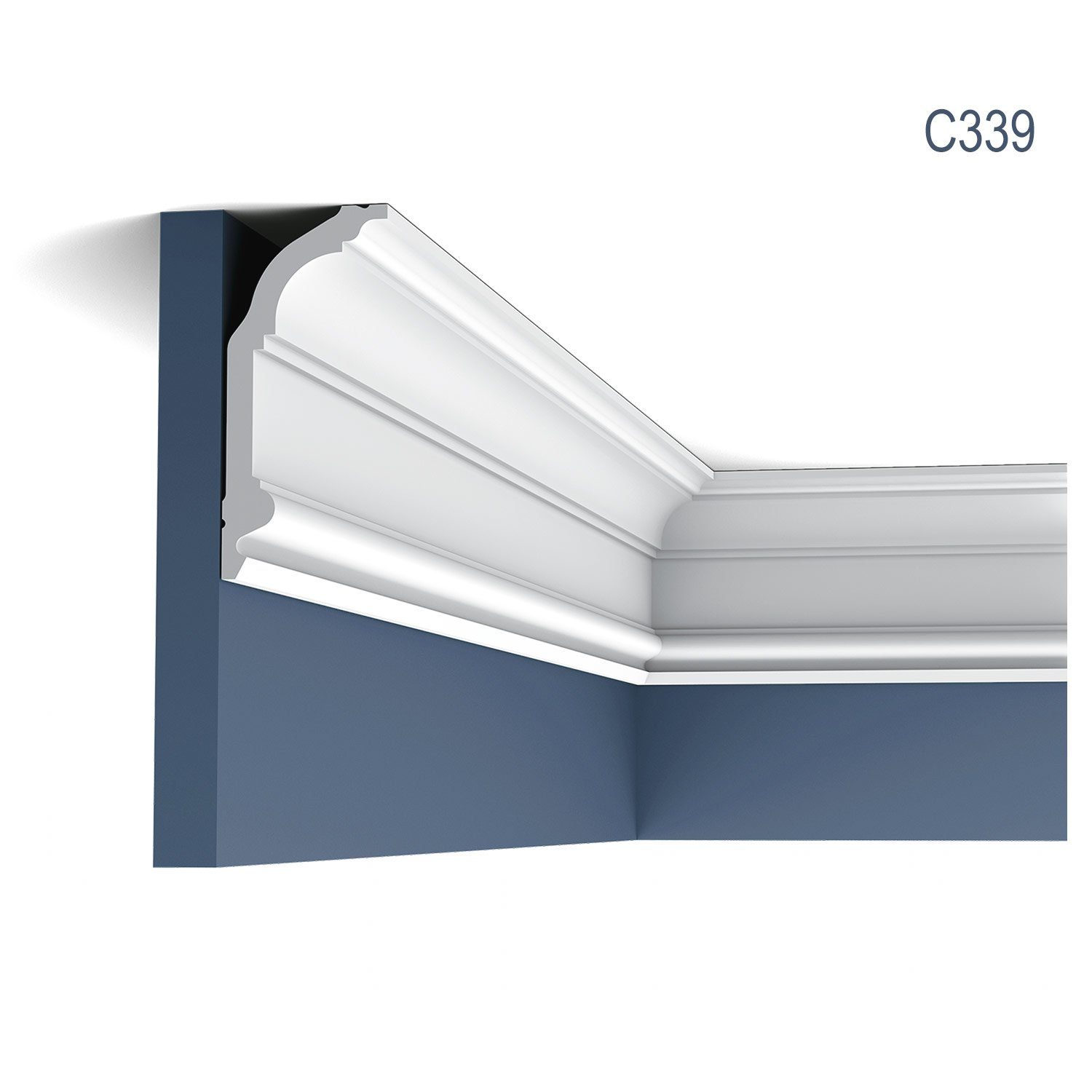 Orac Decor Deckenleiste C339 Stuck Profil Decken Zierleiste Wand-Dekor-Leiste 2 m, kleben, Purotouch®, 1-St., 1 x Stuckleiste, Eckleiste Stuckleiste Profilleiste 2 Meter