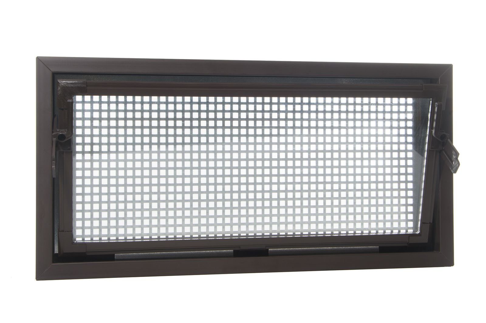 ACO Severin Ahlmann GmbH & Co. KG Kellerfenster Einfachglas ESG Kippfenster braun 90x60cm + Schutzgitter, wärmeisolierend, inkl. Mäuseschutz, einfache Montage