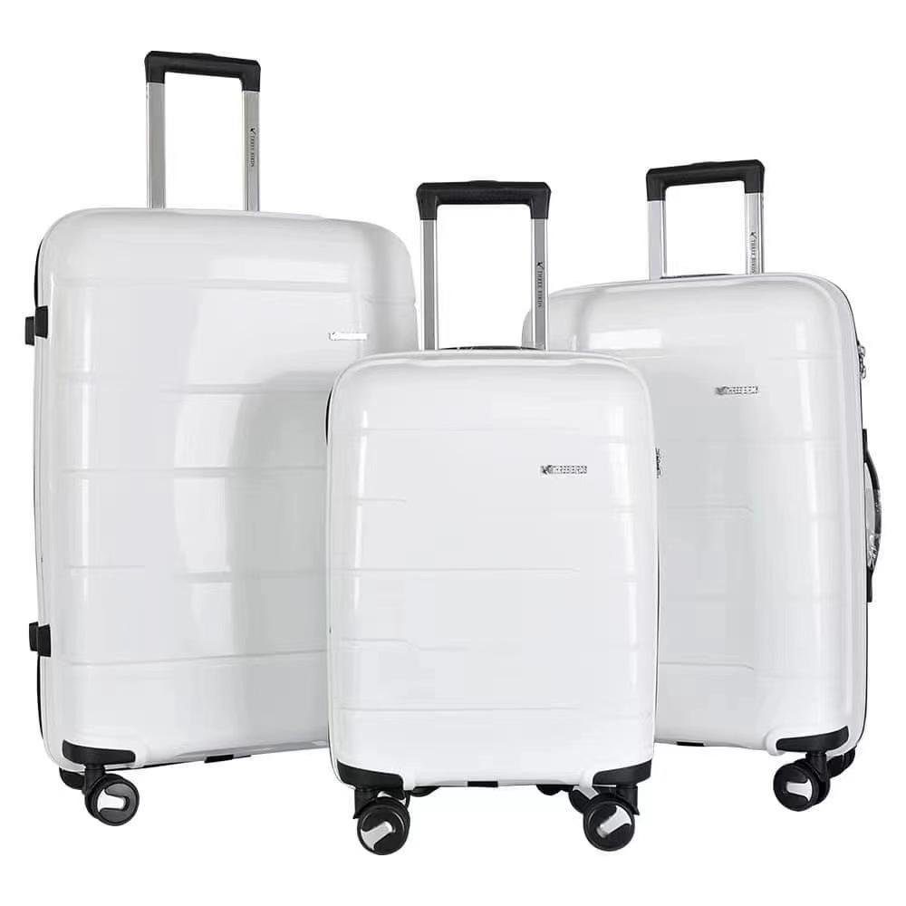 Trolley (3 Reisekoffer Hartschale Kofferset, 3 Weiß cofi1453 tlg tlg) Kofferset Set Koffer