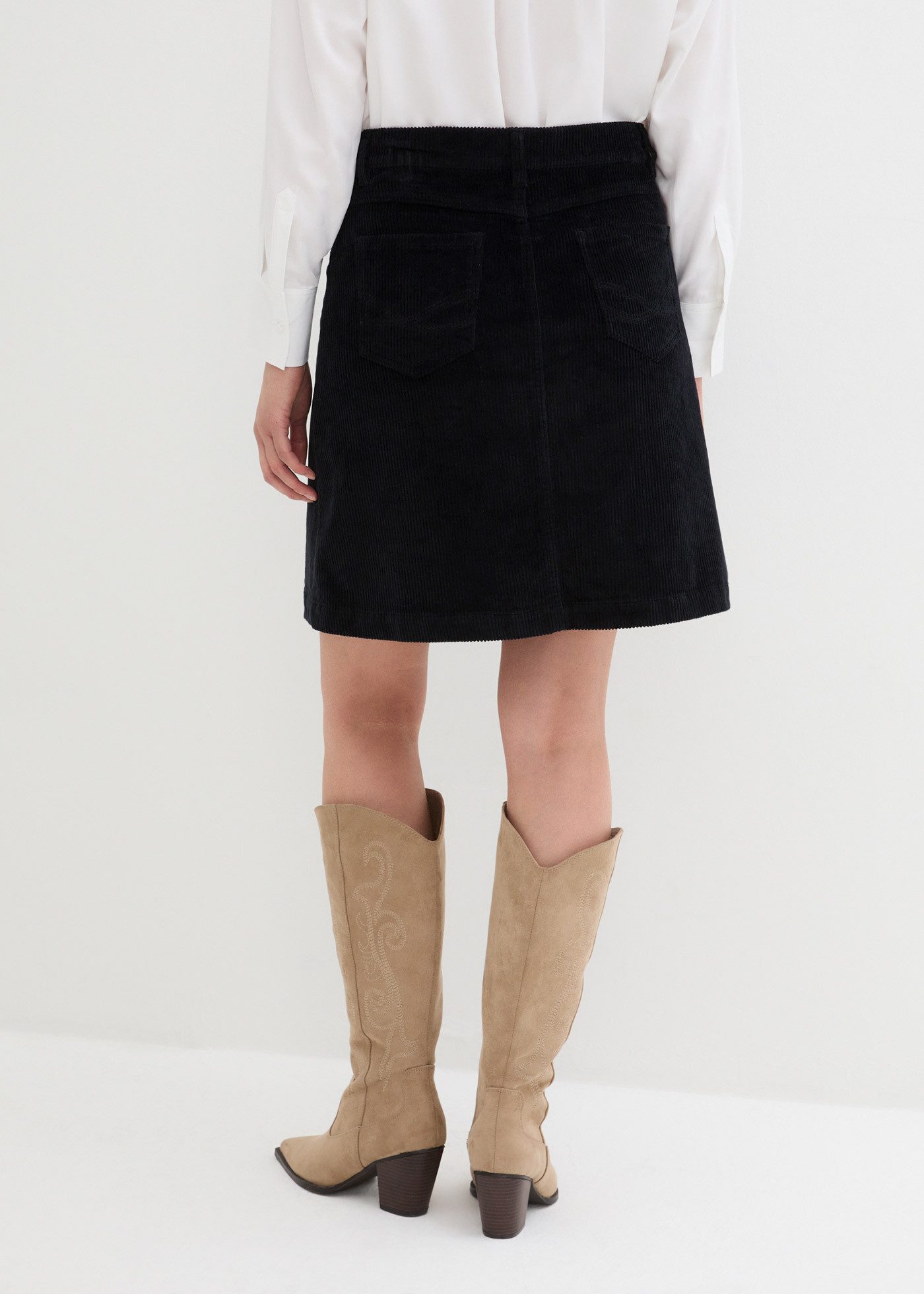 bonprix Cordrock mit Knopfleiste, leicht ausgestellt günstig online kaufen