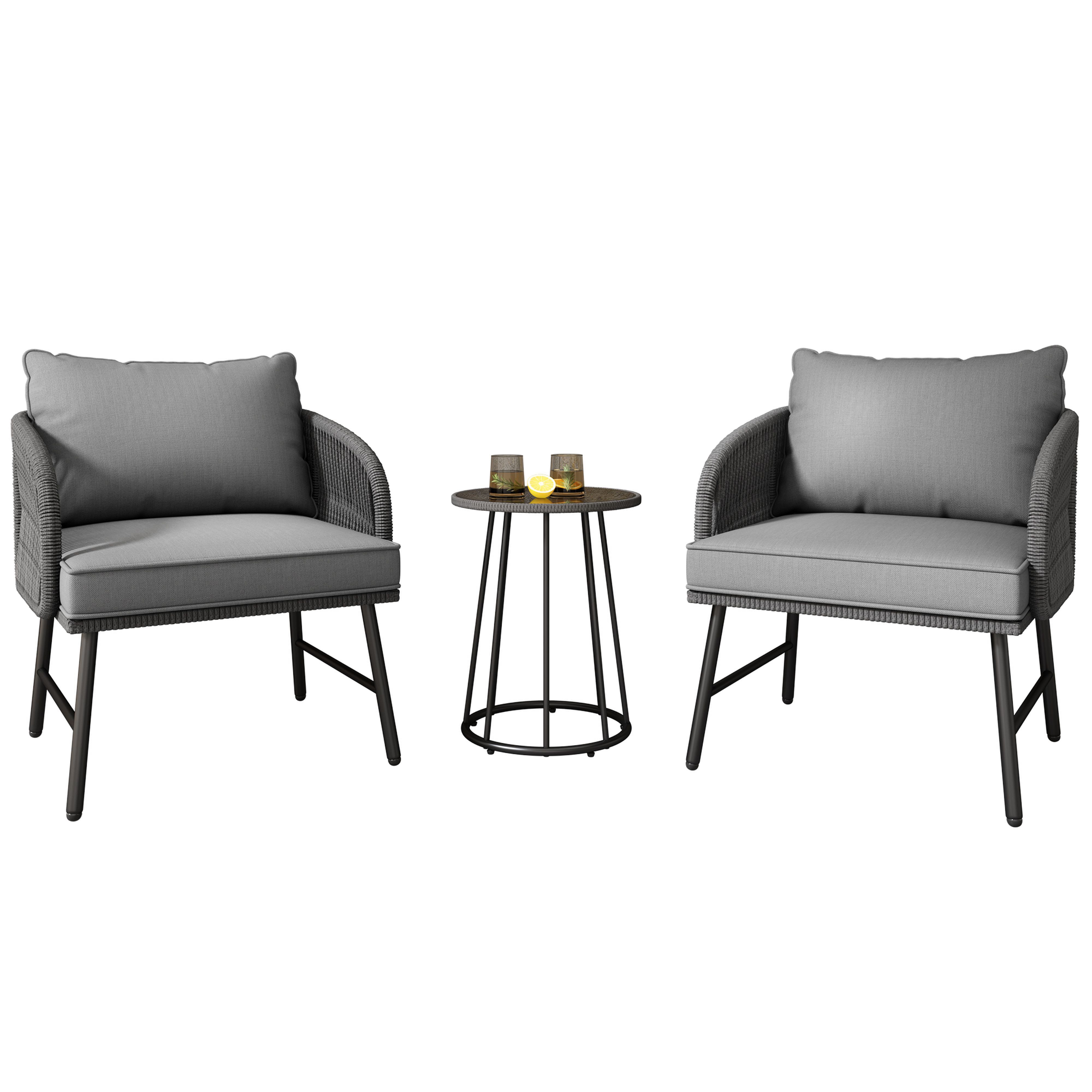 BlingBin Balkonset Balkonmöbel-Set, Gartenlounge-Set, Bistroset Gartenmöbel günstig online kaufen