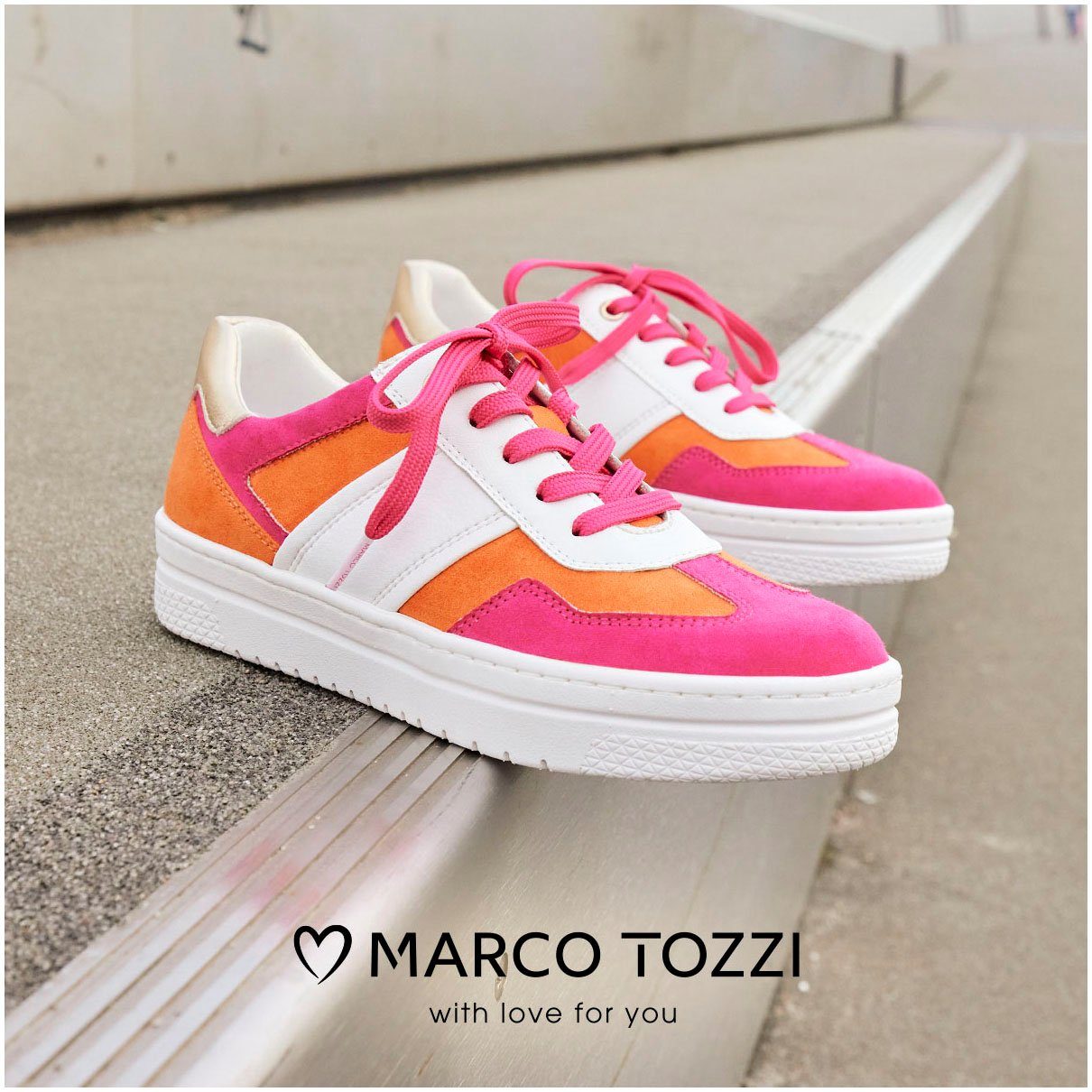 MARCO TOZZI Plateausneaker, Freizeitschuh, Halbschuh, Schnürschuh günstig online kaufen