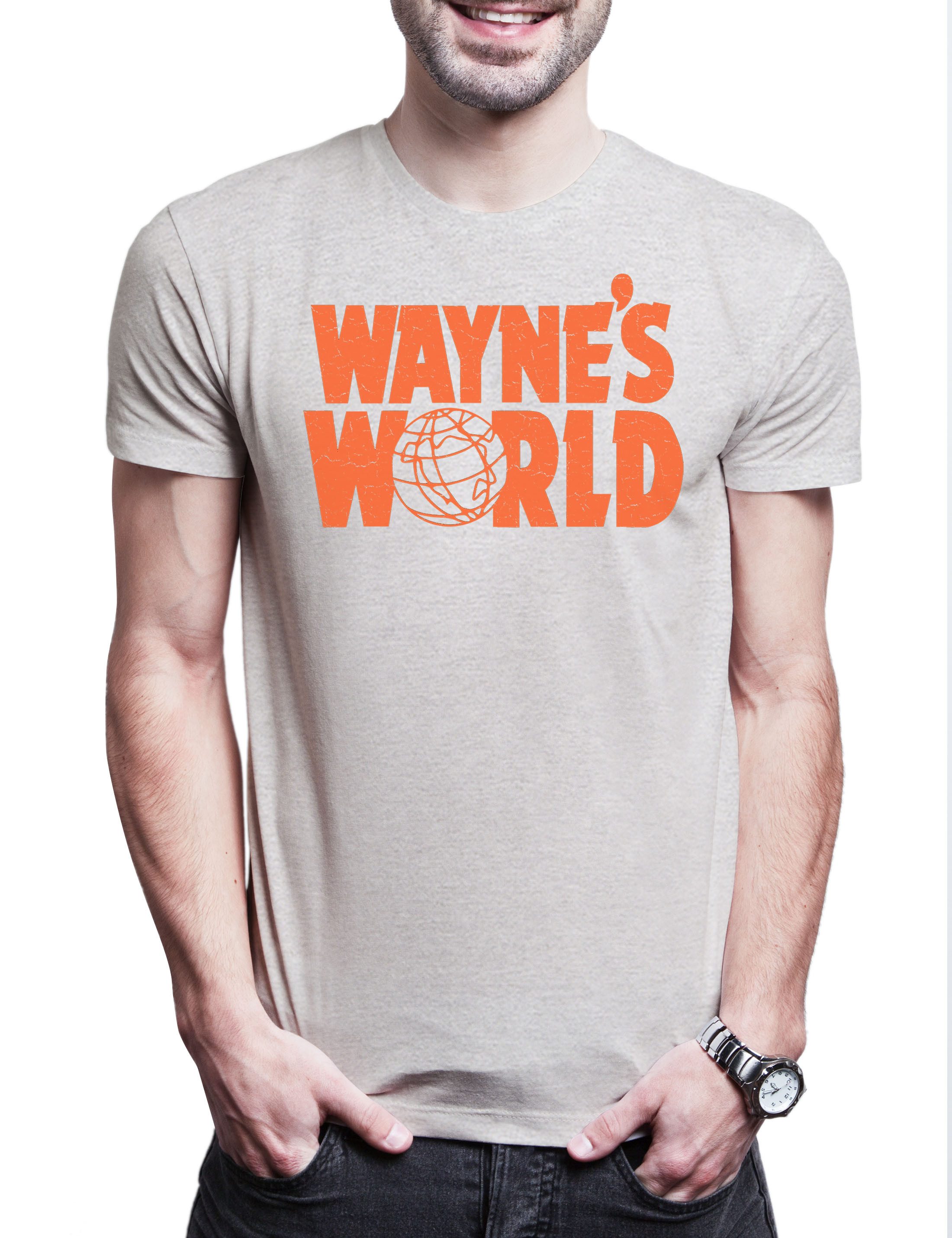 Print-Shirt Wayne´s World Logo Herren T-Shirt Music Symbol Sign Musik Movie Film
