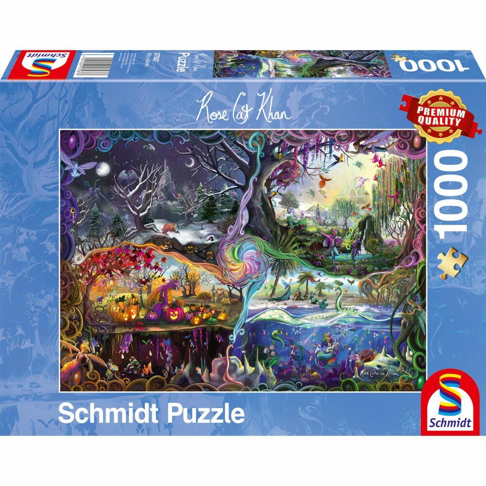 Schmidt Spiele Puzzle Portal der vier Reiche Rose Cat Khan 1000 Teile, 1000 Puzzleteile | Puzzle