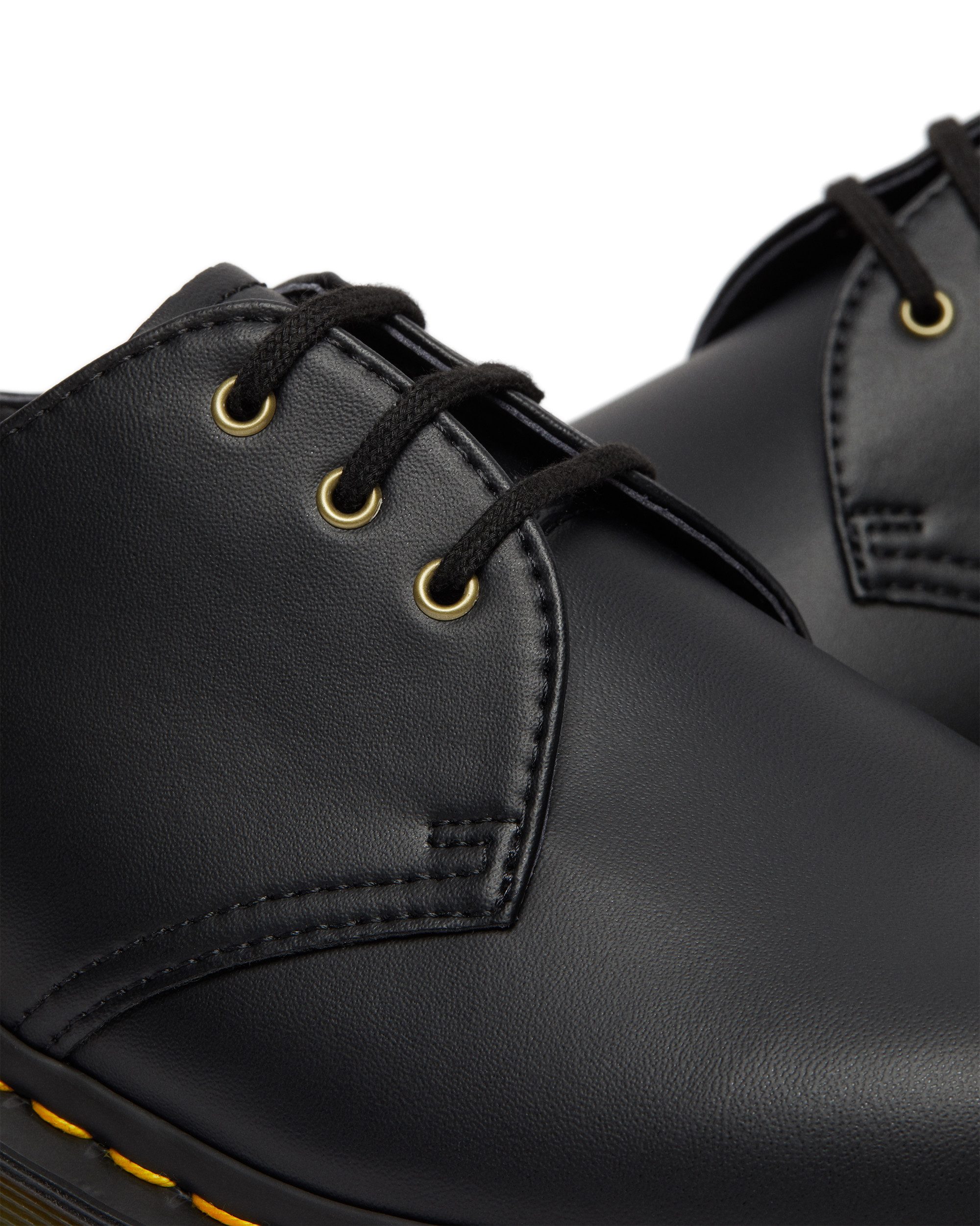 DR. MARTENS 1461 Vegan Schnürschuh, Blockabsatz, Herren Halbschuh mit typisch gelber Kontrastnaht