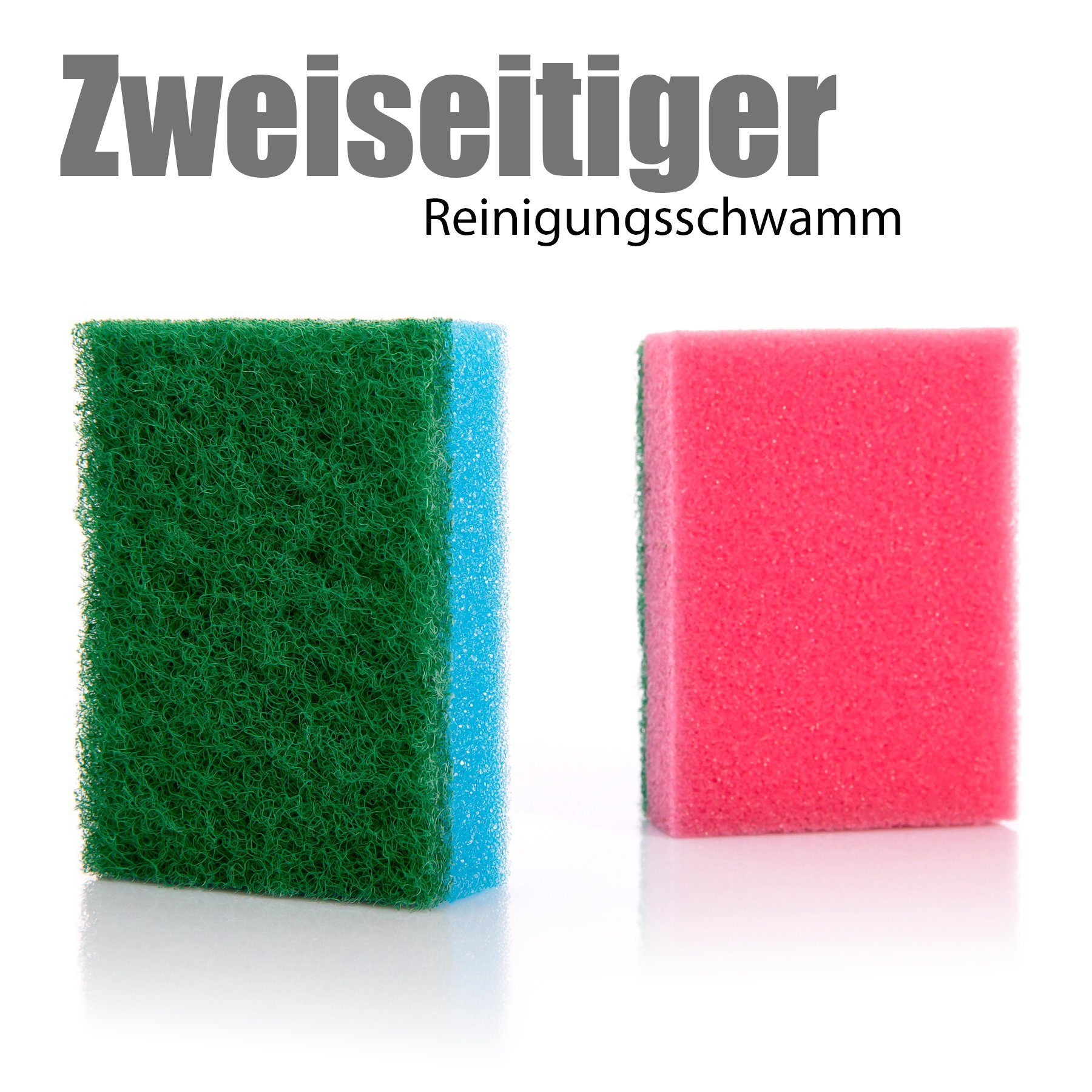 BigDean Geschirrschwamm 100 Stück Schwämme Mehrfarbig für Küche, Bunte Spülschwämme, Zweiseitig