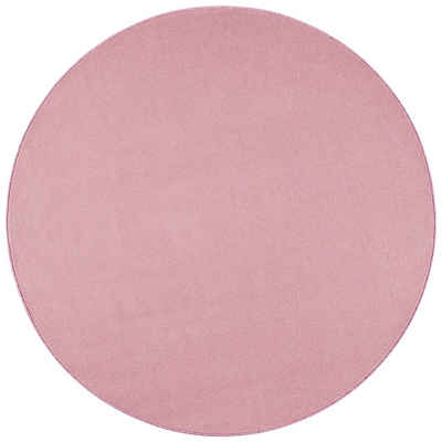 Teppich Kurzflor Teppich Nasty rund hell rosa, HANSE Home, rund, Höhe: 8.5 mm
