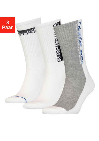 Calvin Klein Socken (3-Paar) mit eingestricktem Logo