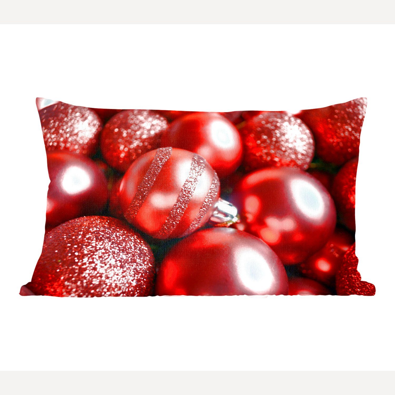 MuchoWow Dekokissen Rote Kugeln mit verschiedenen Texturen, Wohzimmer Dekoration, Zierkissen, Dekokissen mit Füllung, Schlafzimmer | Dekokissen