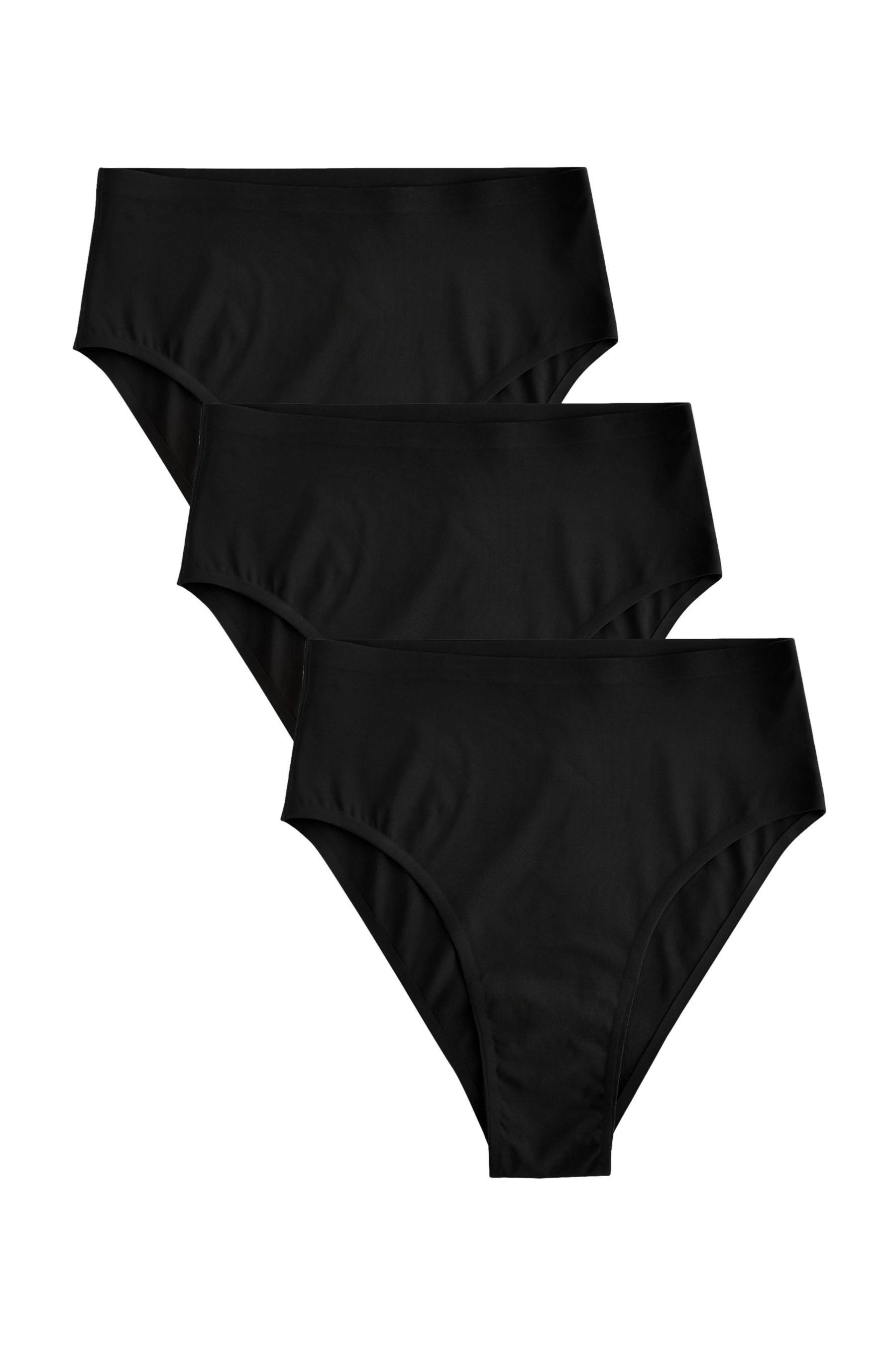 High-Waist-Slip 3er-Pack No VPL Hochbund-Slips, hohes Bein