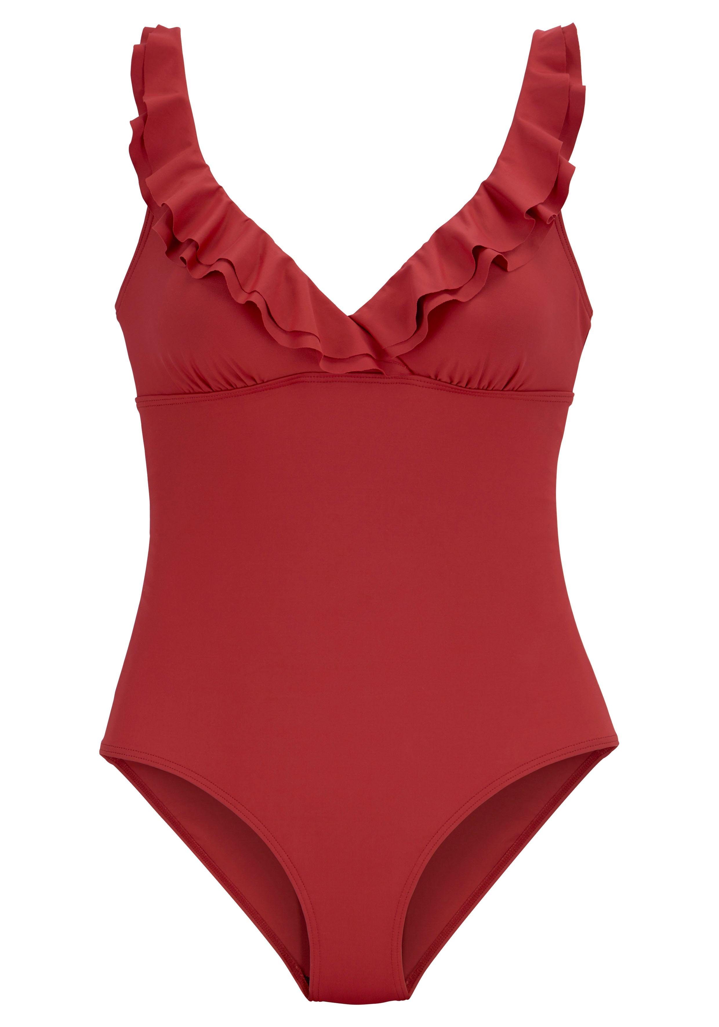 JETTE Badeanzug mit eleganter Rüsche und Shaping-Effekt günstig online kaufen