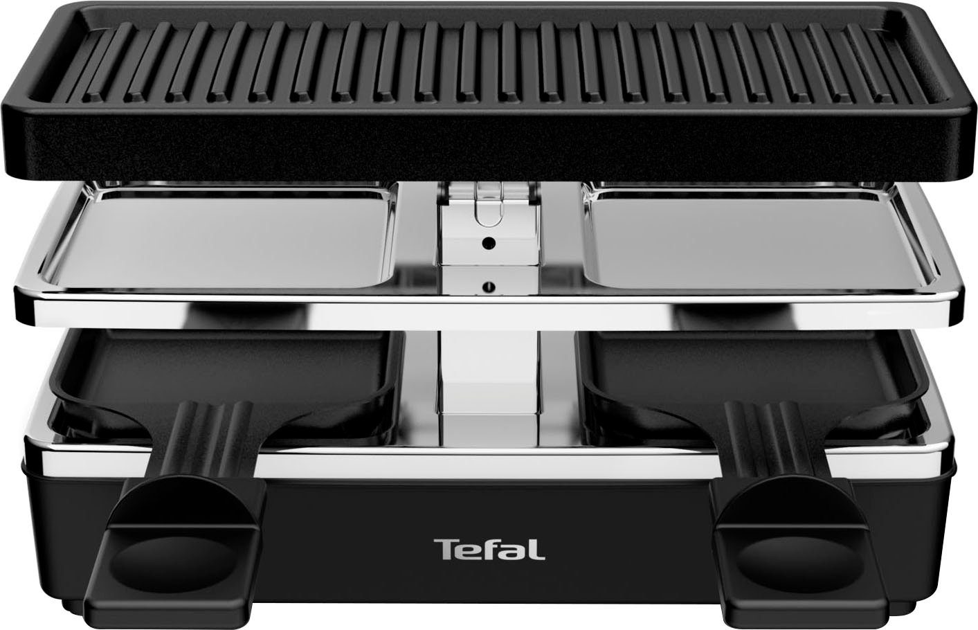 Tefal Raclette RE2308 Plug W, & 5 Raclettepfännchen, 400 Share, Geräte, Kabel abnehmbare Grillplatte, + Pfännchen erweiterbar 2 auf 2