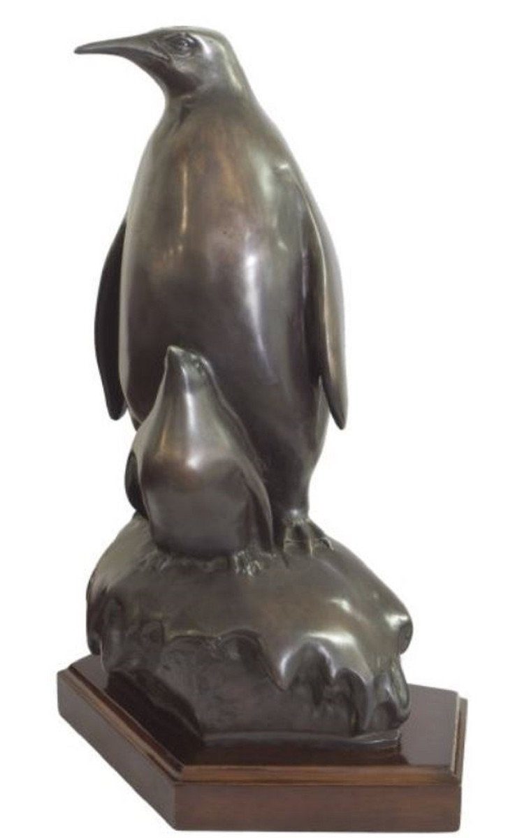 / Dekofigur 15 Casa x - Braun x Bronze Luxus 33 Mutter Bronzefigur Kind cm Padrino 22 Skulptur Pinguin mit H.