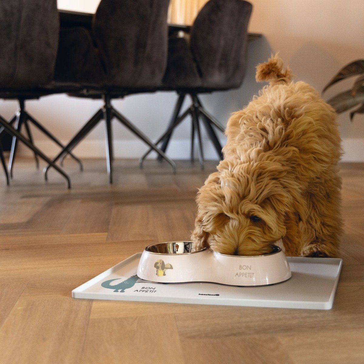 Beeztees Napf-Set Puppy Droppy Dinner Set Kunststoff/Edelstahl rosa