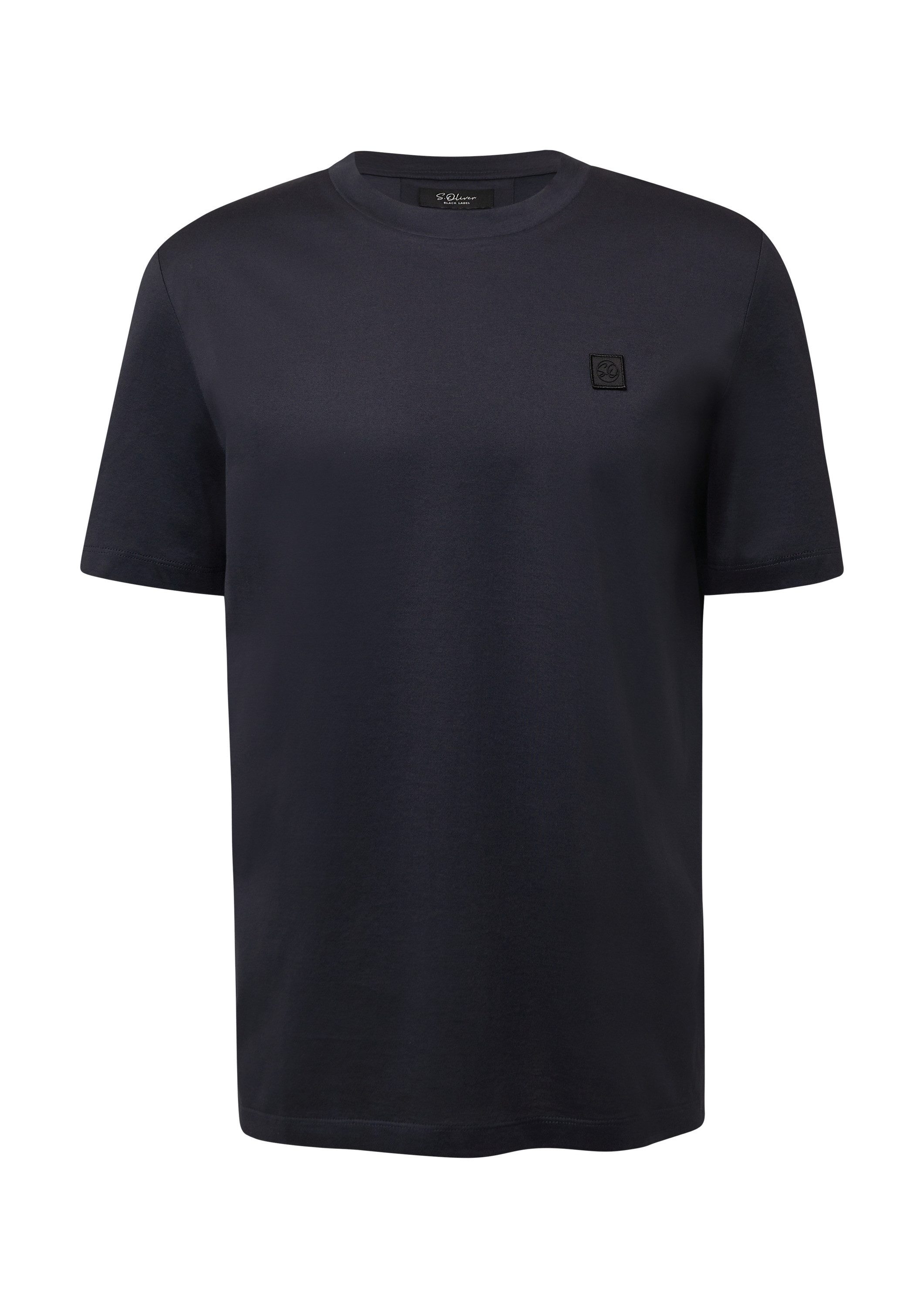 s.Oliver Kurzarmshirt T-Shirt T-Shirt aus merzerisierter Baumwolle mit Logo günstig online kaufen