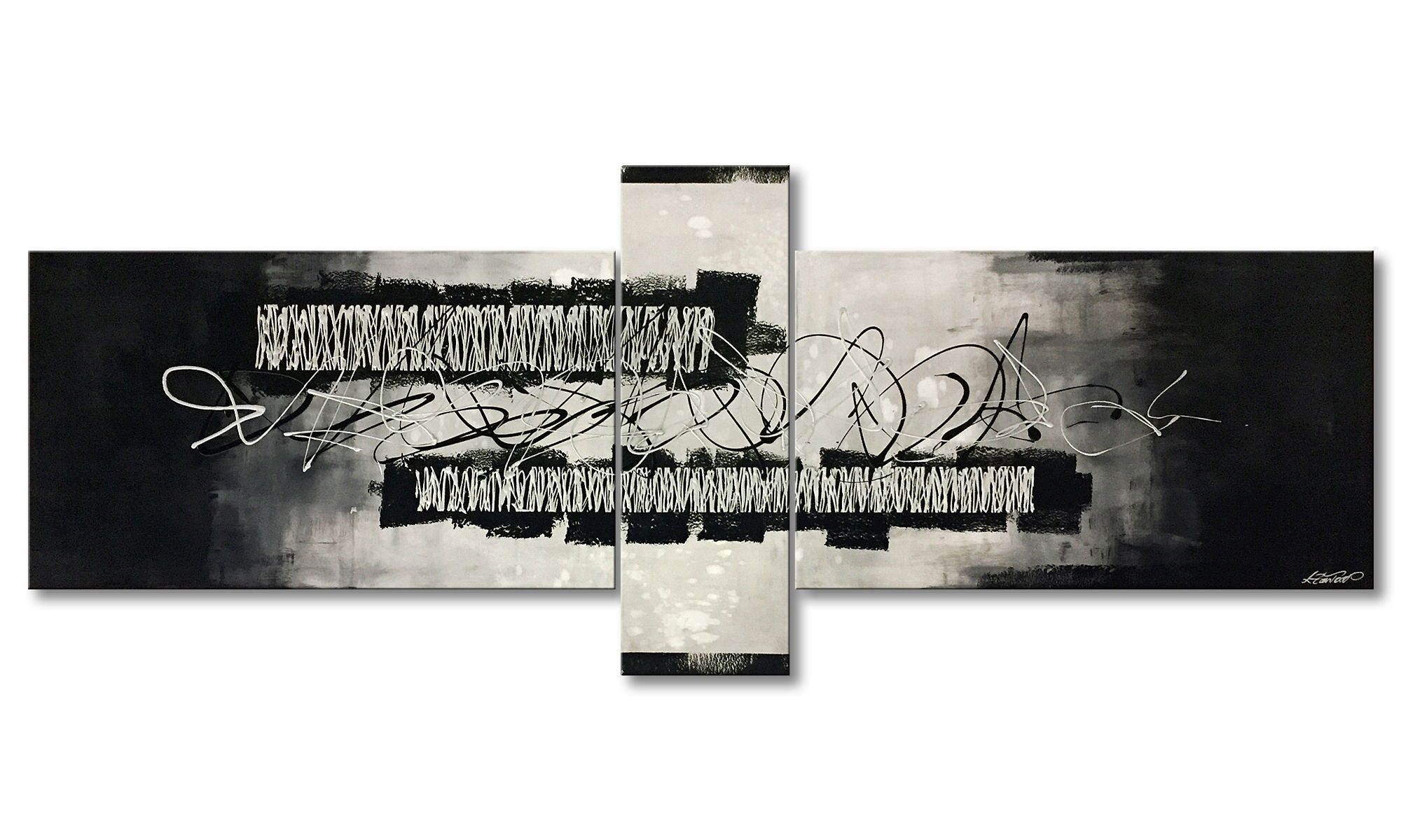 WandbilderXXL XXL-Wandbild Modern Past 230 x 90 cm, Abstraktes Gemälde, handgemaltes Unikat