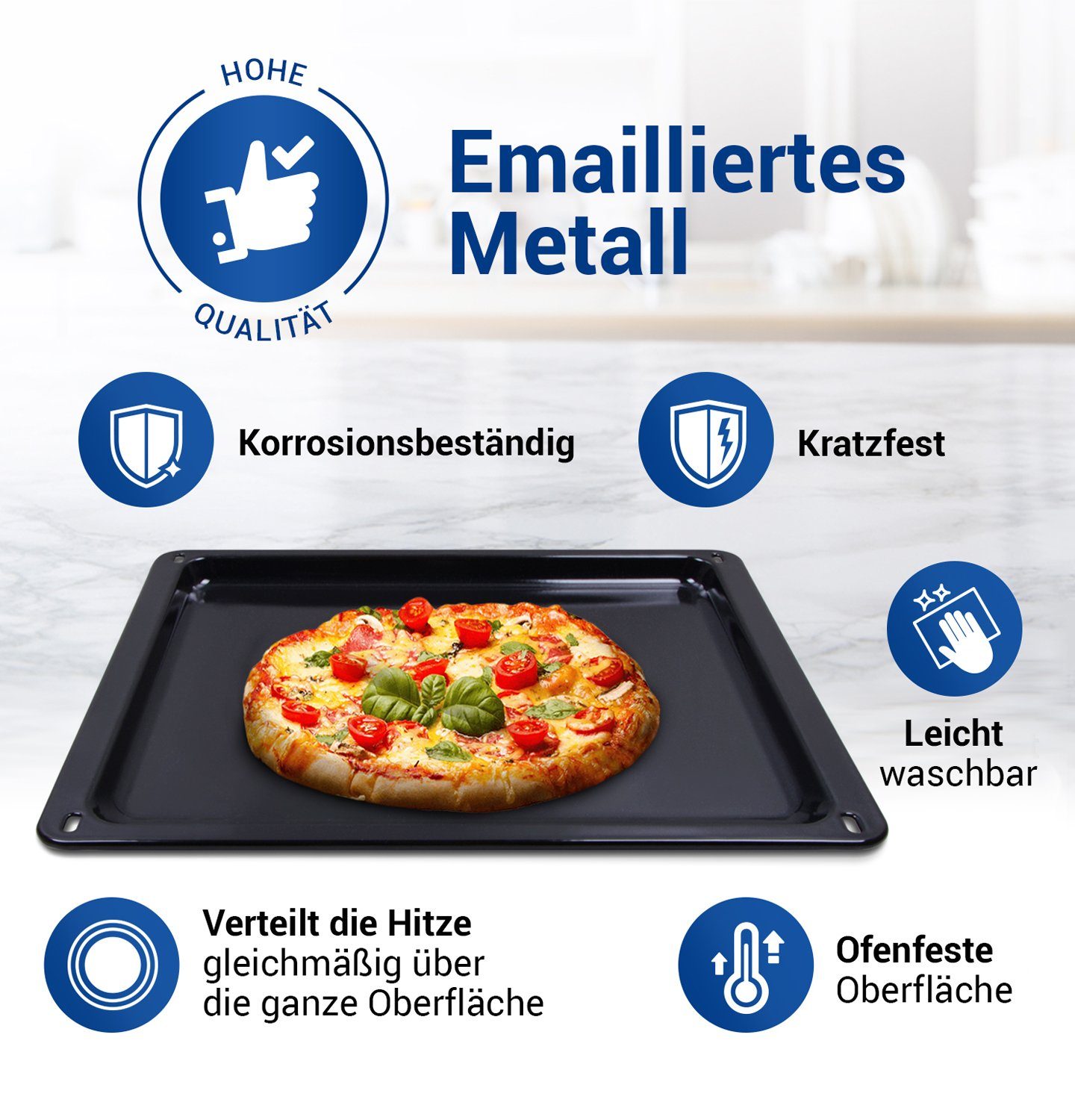 Zanussi Backblech Bratblech 353193923/3 Blech, emailliert, für Backofen Herd – Bild 3 von 5