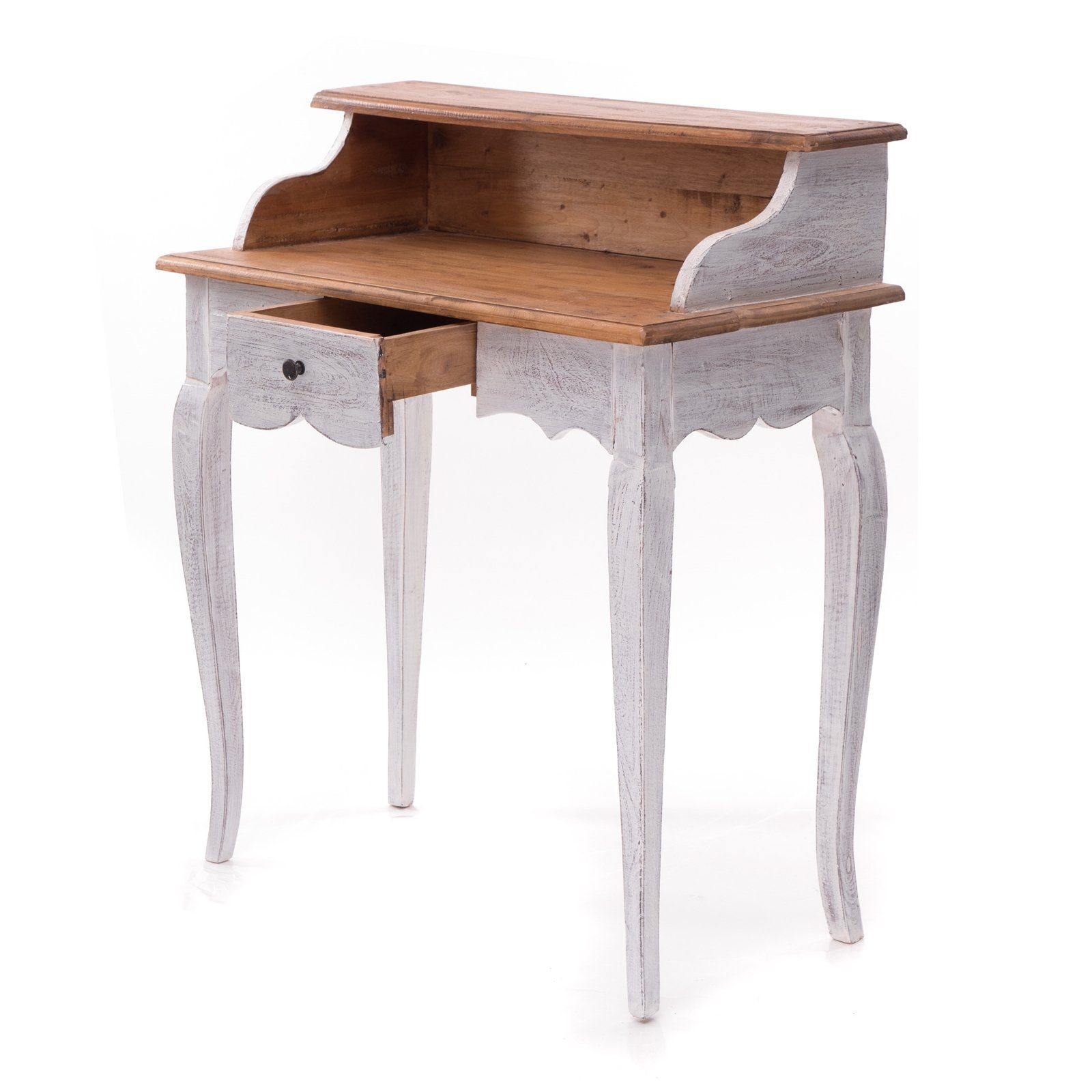 DESIGN DELIGHTS Sekretär MASSIVHOLZ SEKRETÄR NAPOLEON 92x80cm(HxB), Massivholz Schreibtisch