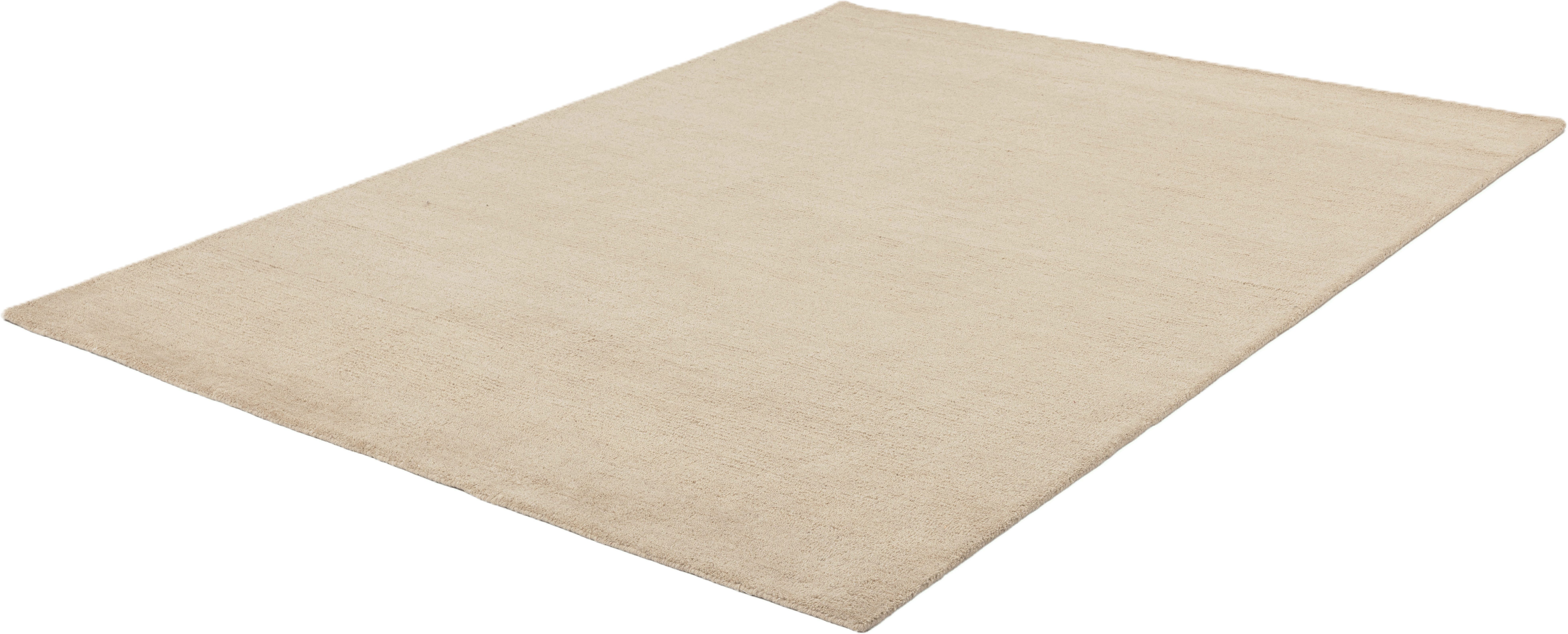 OTTO home Wollteppich Gabbo Natur, Handgefertigt, Teppich, reine Wolle, meliert, rechteckig, Höhe: 14 mm, reine Wolle, Uni, Wohnzimmer, Schlafzimmer, Esszimmer – Bild 3 von 5