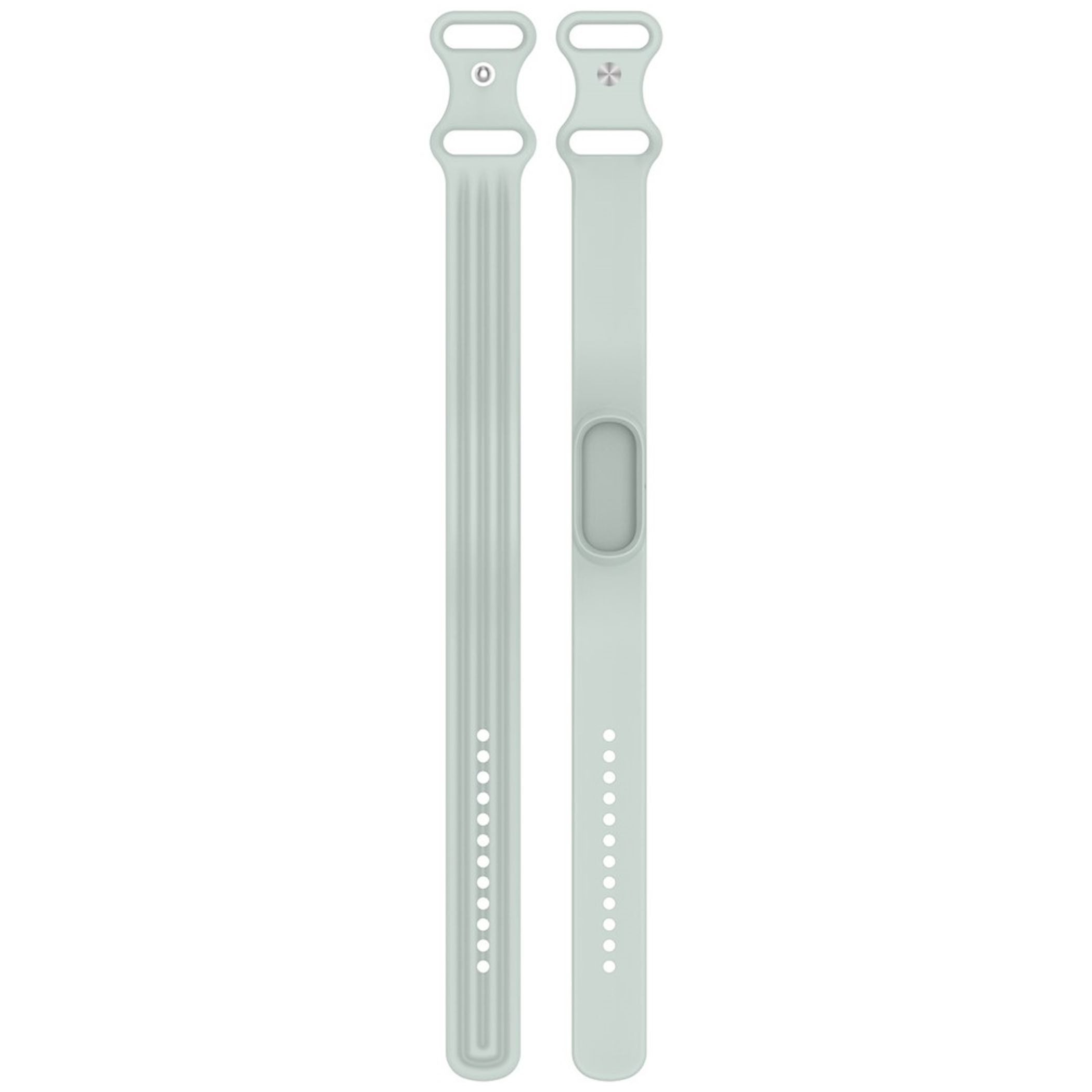 Wigento Smartwatch-Armband Silikon für Google Fitbit Air 8-Shape Streifen Design Hellgrün, 8-Shape Verschluss, verstellbare Länge, Schnellwechsel – Bild 5 von 5