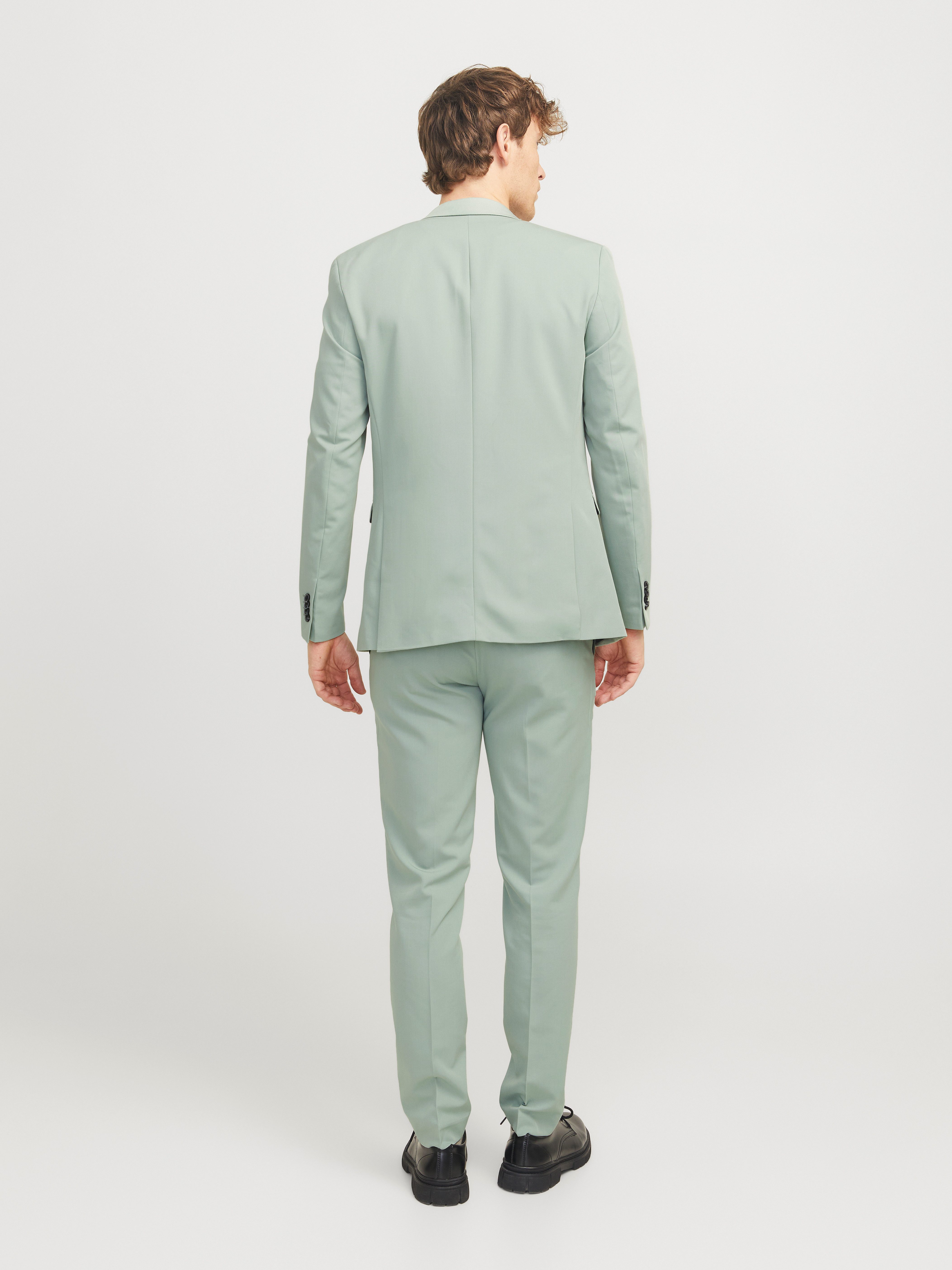 Jack & Jones Anzug JPRFRANCO Extra schmal, pflegeleicht, stilvoll mit fallendem Revers Materialmix, slim fit