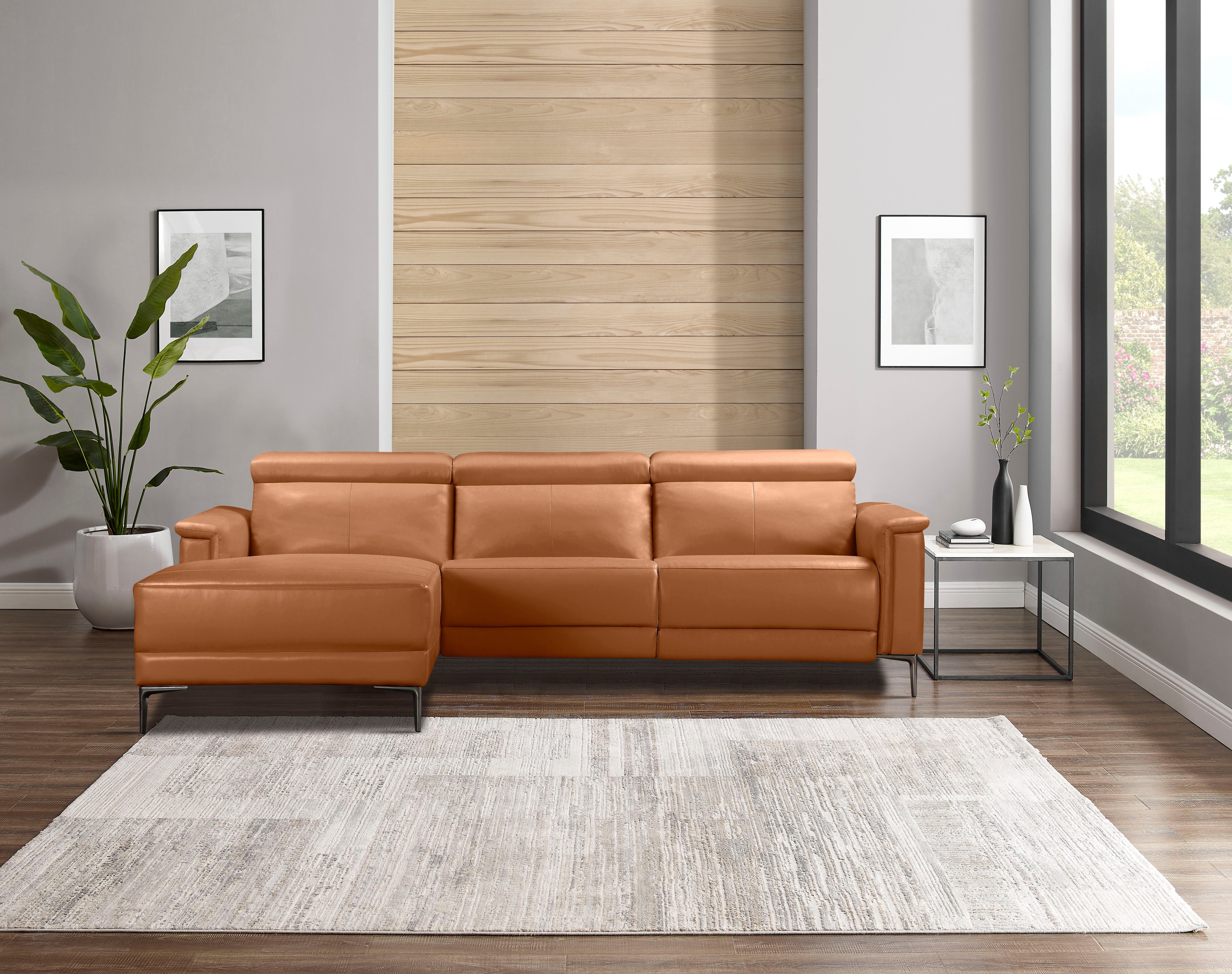 Places of Style Ecksofa Lund, L-Form, 261cm, mit man. o. elektr. Relaxfunktion und USB/ Kopfteilverstellg