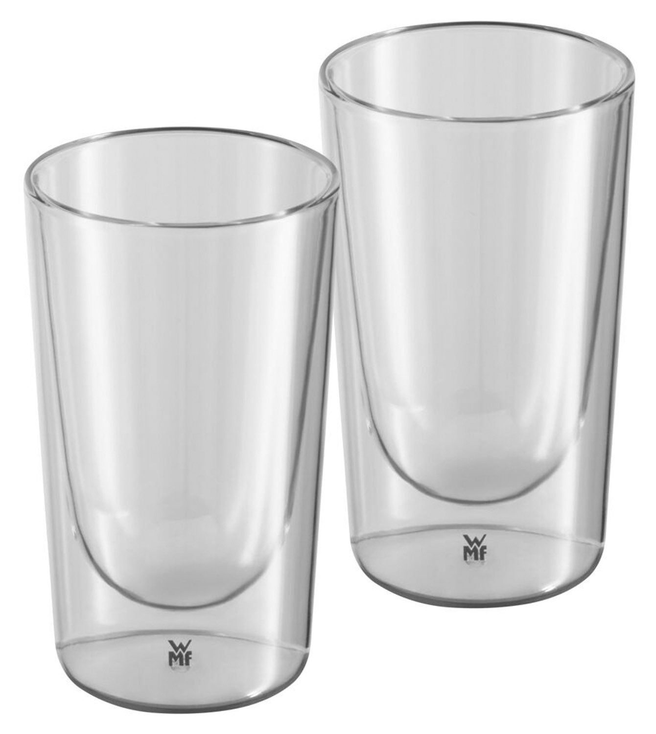 WMF Latte-Macchiato-Glas KINEO, 2er Set, 270 ml, Transparent, Borosilikatglas, hitzebeständig bis 120 °C, Spülmaschinengeeignet